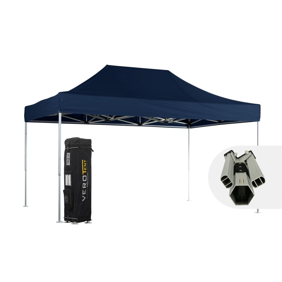 VeroTENT VeroTENT Faltpavillon 3x4,5m Luxea mit Dach 300x450x330 cm (LxBxH); navy