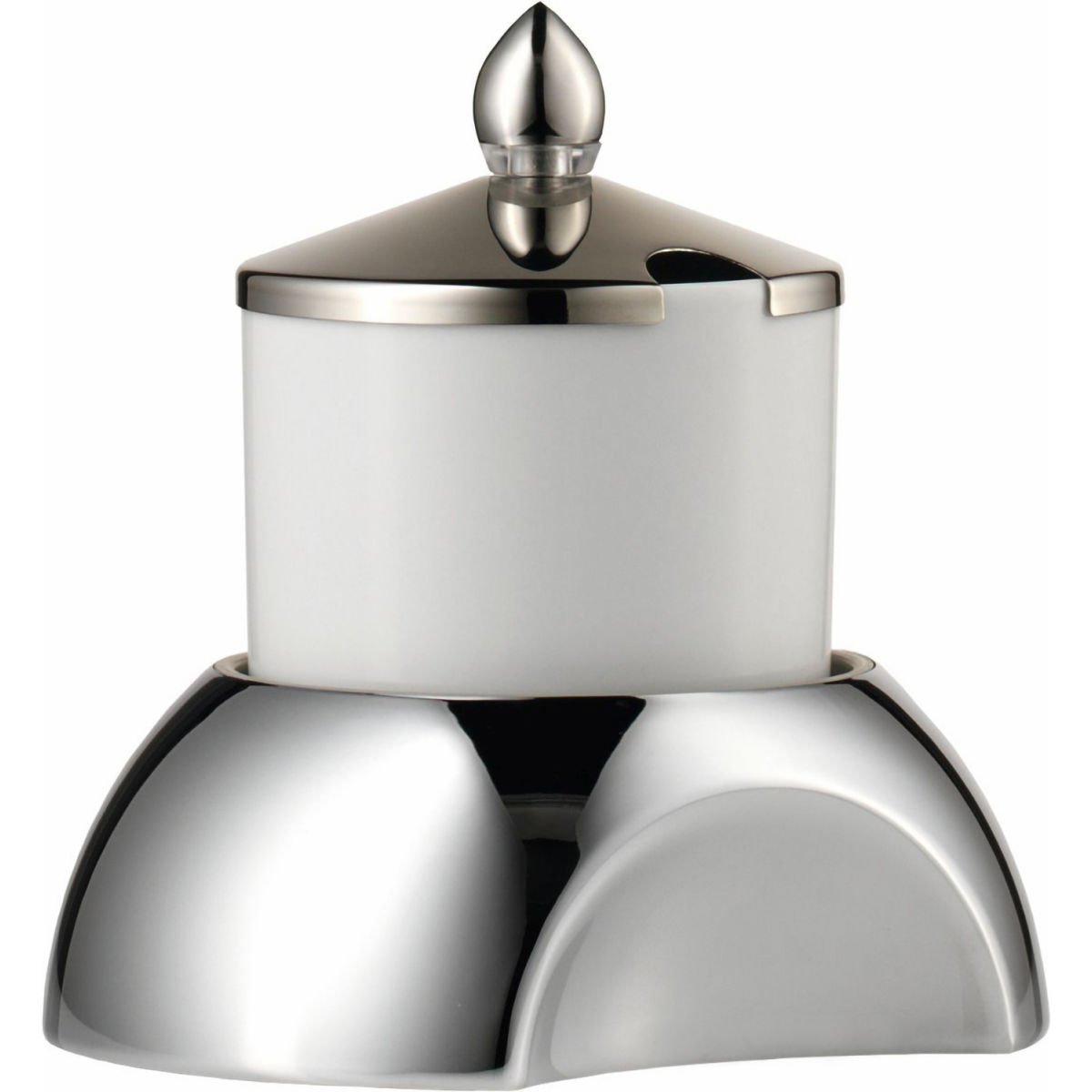 Frilich Marmeladen-Behälter Jam Cup, 0,6 l Porzellan 600 ml, 17.5x17x15.4 cm (LxBxH); silber/weiß