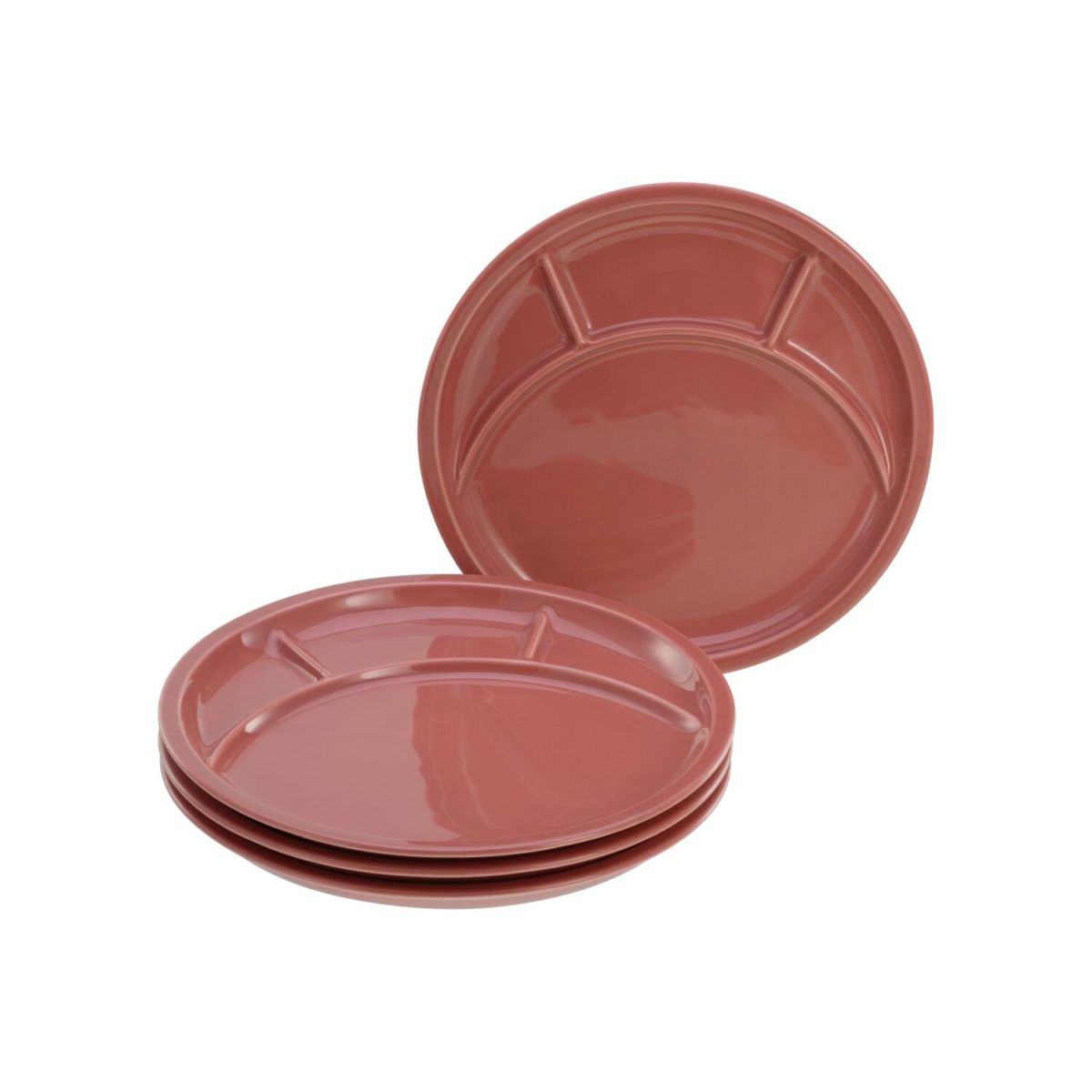 CreaTable Universal weiss - Fondueteller 4-tlg 27x2 cm (ØxH); rot; rund; 4 Stück / Pack
