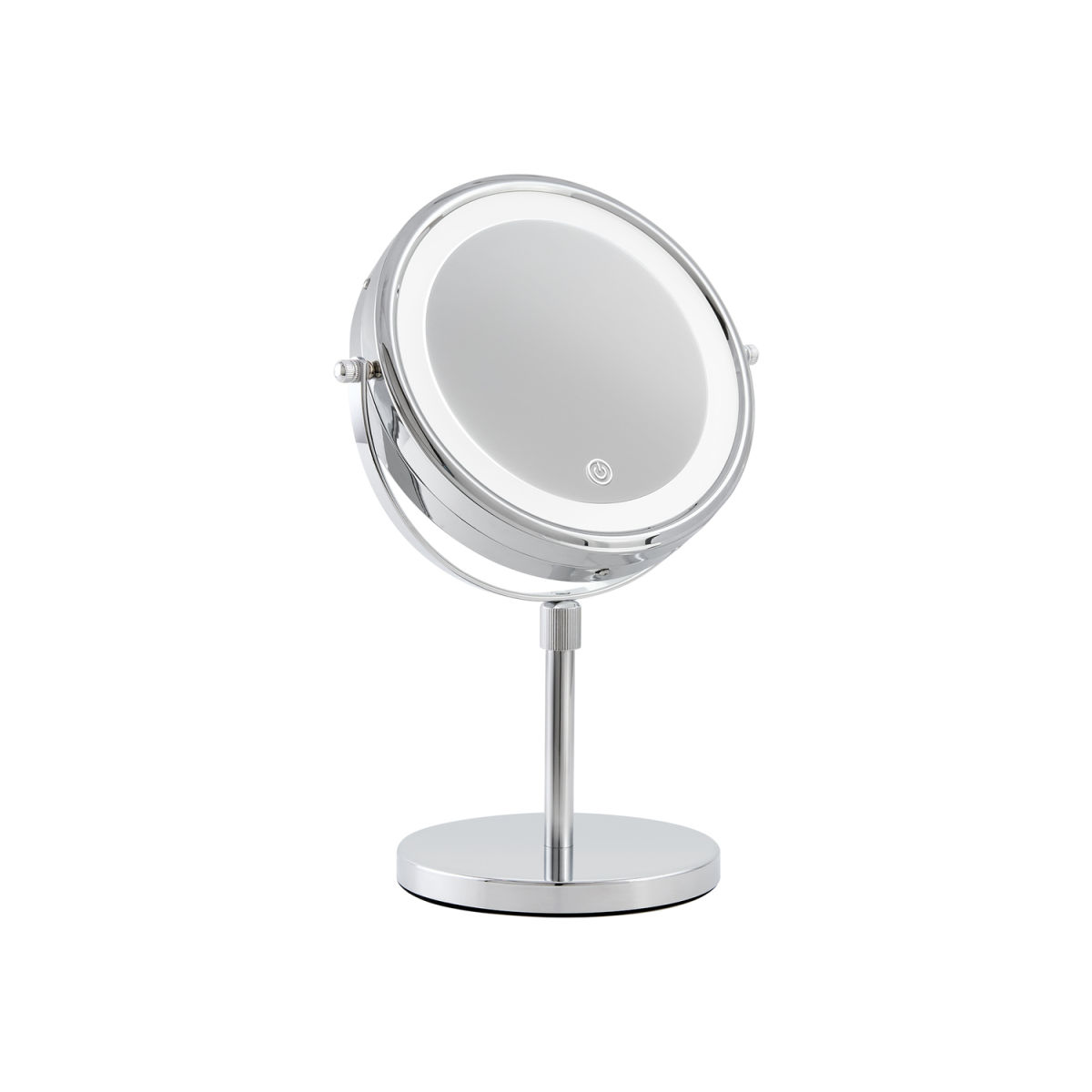 Specchio ingranditore da tavolo 5x con LED Winchester in nero CORBY; 13.5x22.5x41.5x13.5 cm (LxLxHxP); cromato