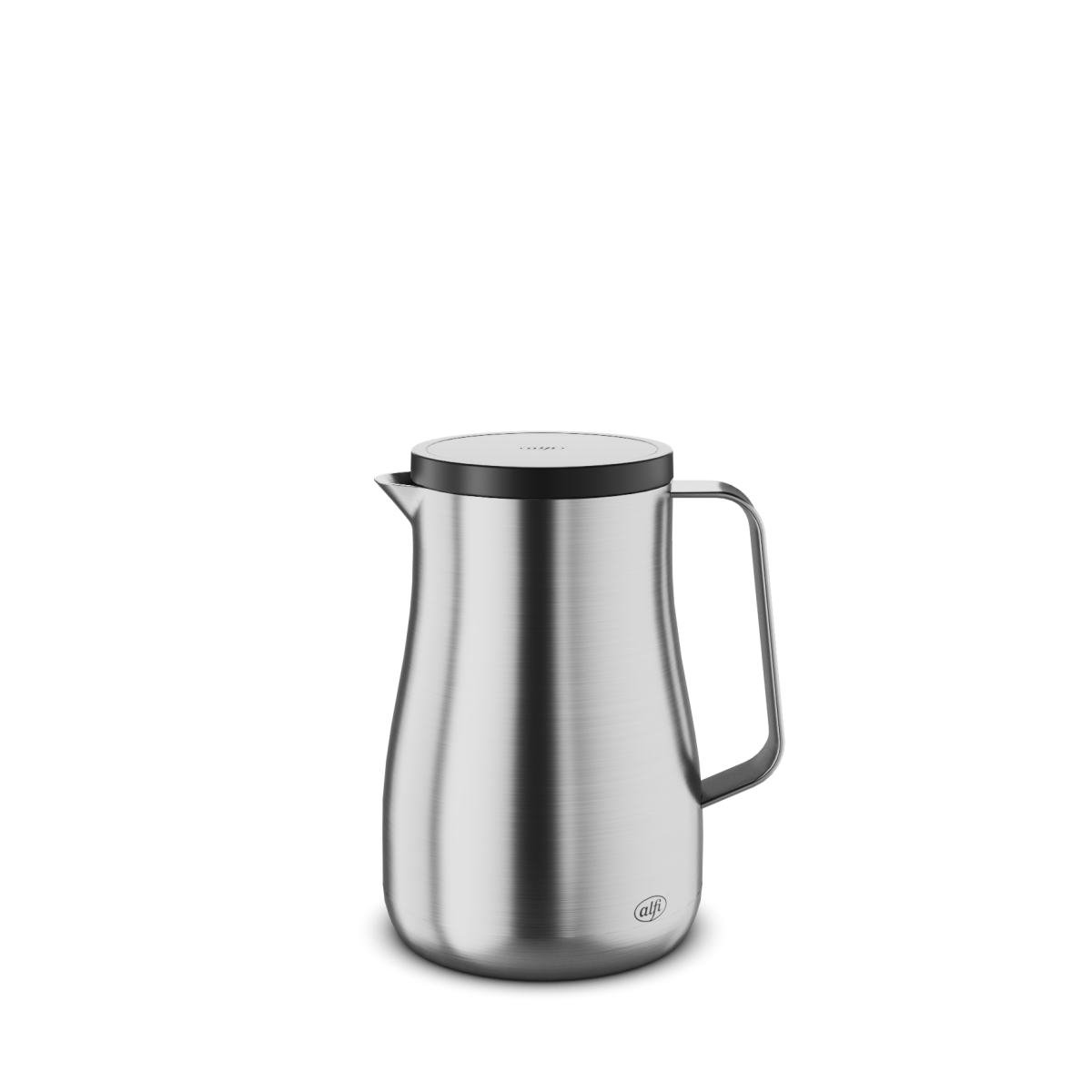 alfi STUDIO TT Isolierkanne 0,70 l, 12h heiß, Edelstahl matt | 24h kalt, Thermoskanne für Kaffee & Tee, doppelwandig aus Edelstahl, Drehverschluss, große Öffnung, spülmaschinenfest