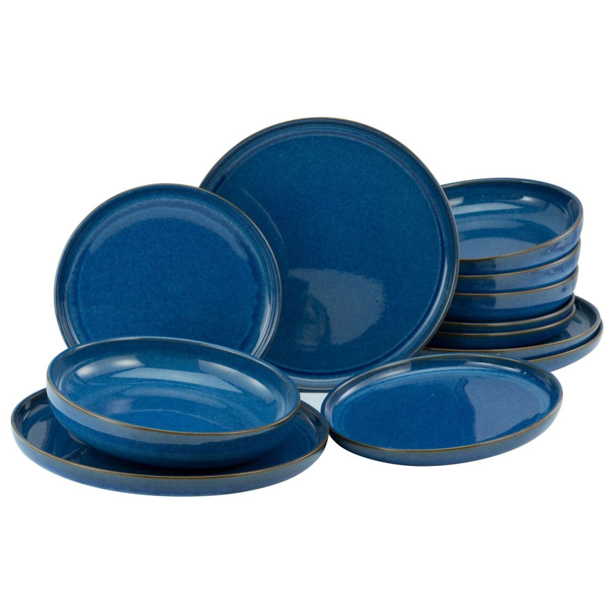 CreaTable Uno - Tellerset 12-tlg blau