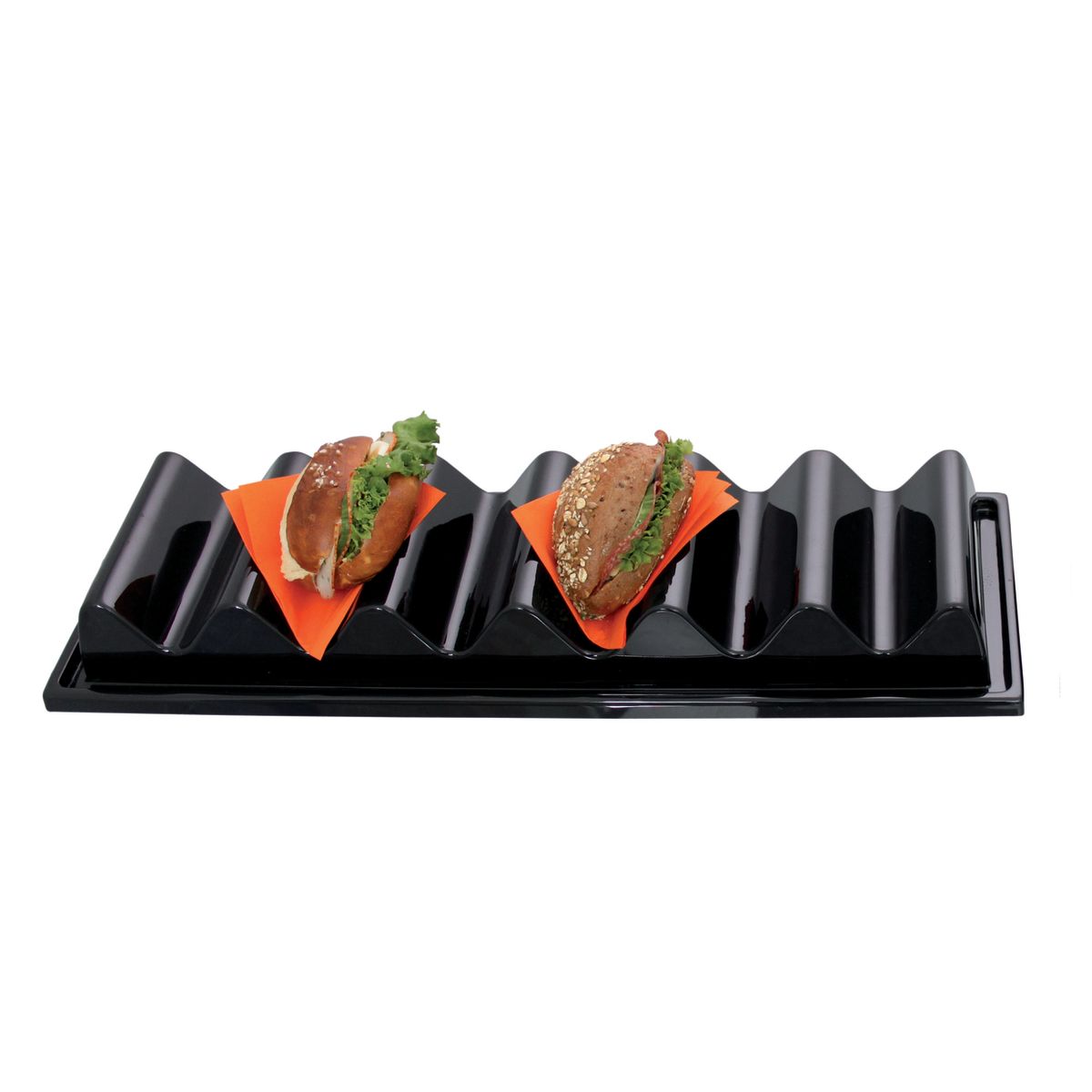 Schneider Snackwelle Kunststoff ; 60x19.5x7 cm (LxBxH); schwarz