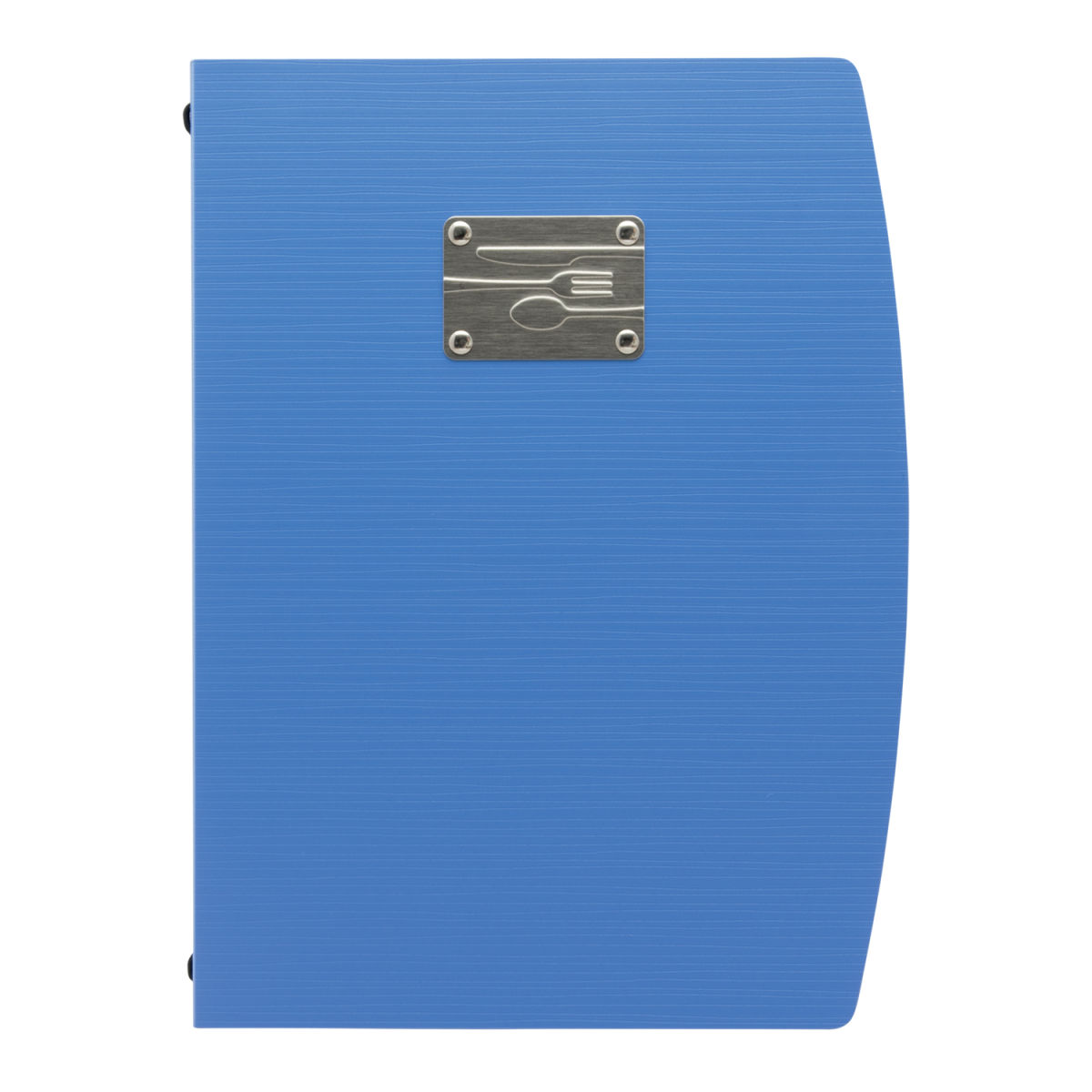 Copertina Menu A4 Rio - Verde - Placca con posate inclusa - 4 facciate Securit; 25x34 cm (LxH); blu
