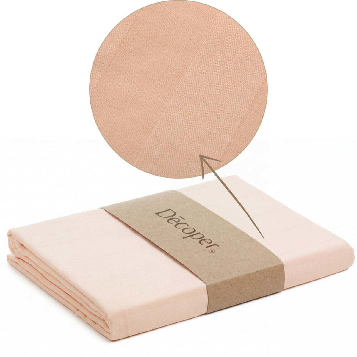 Decoper Streifsatin Bettwäsche Set; 135x200 cm (BxL), 60x80 cm (LxB); rosa
