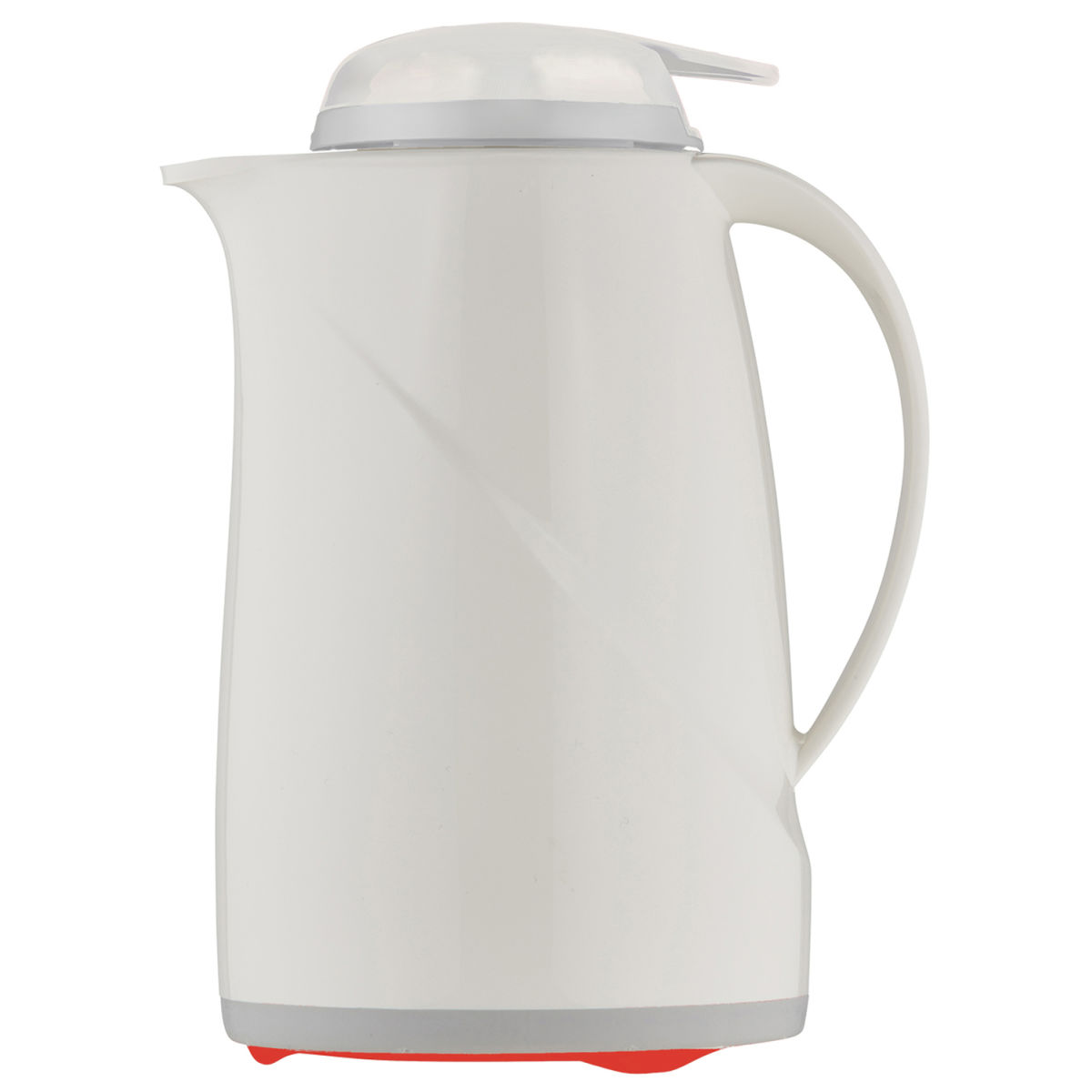 helios Isolierkanne Wave Push 0.6 l, 12.8x22.3 cm (ØxH); weiß