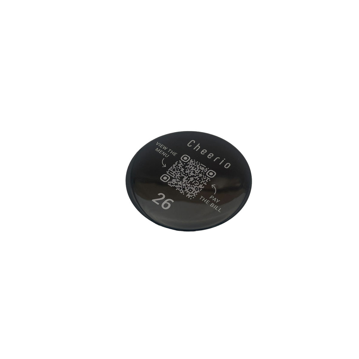 PRODUCTMATE Tischaufkleber rund glänzend mit QR-Code 10x10 cm (BxH); mehrfarbig; 25 Stück / Pack