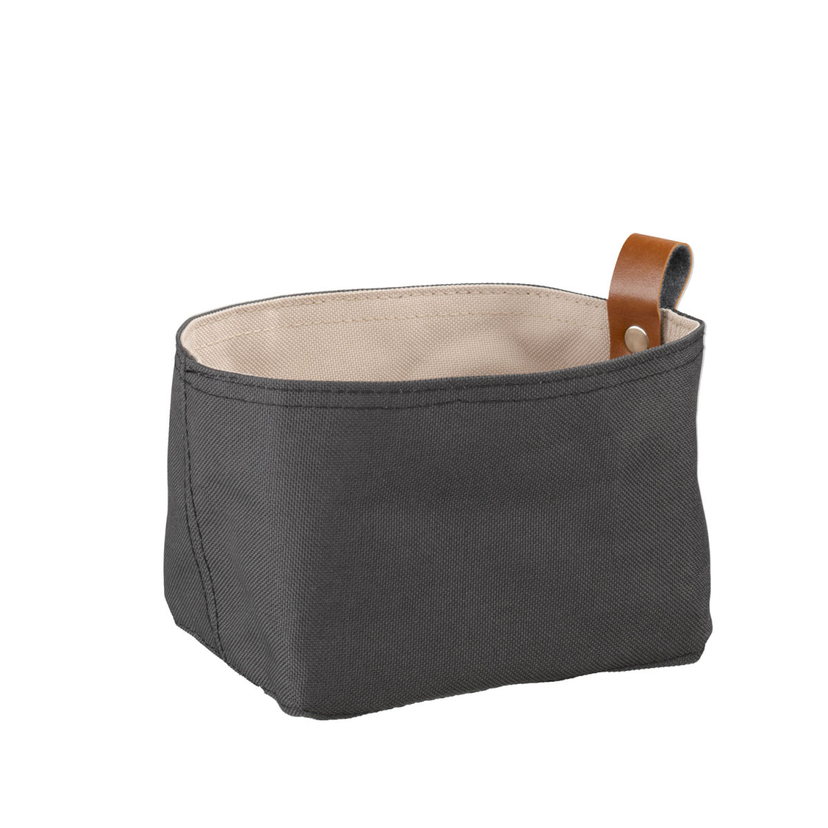 APS Brottasche, Tetron 19x11x20x13.5 cm (LxBxØxH); grau/beige; rund