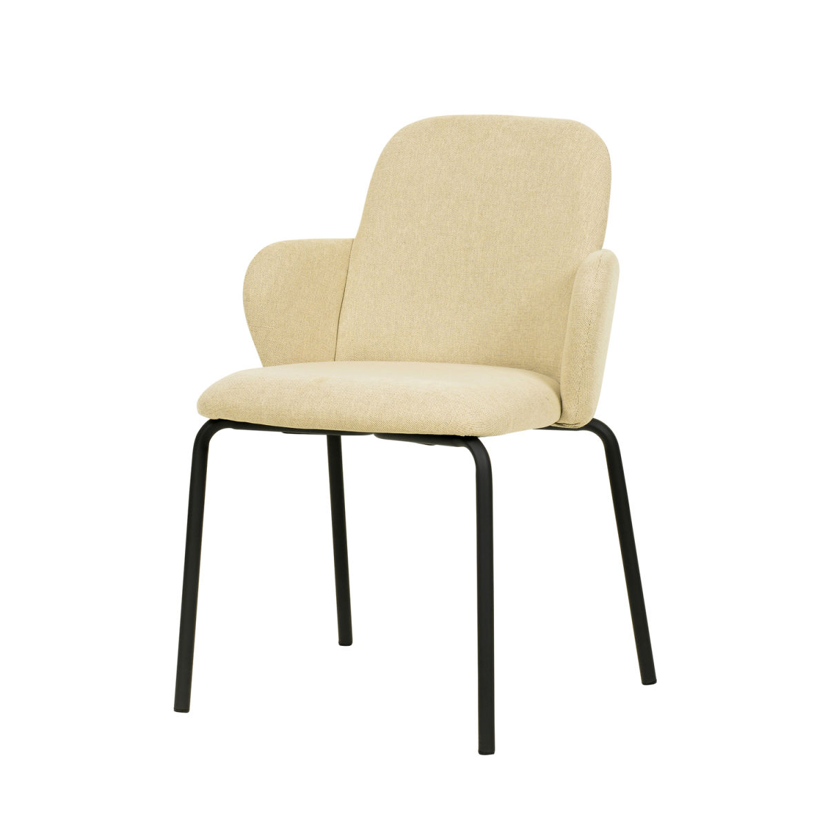 Feros Stapelstuhl Paddy mit Bezug 54.5x58x81 cm (BxTxH); beige; 2 Stück / Pack