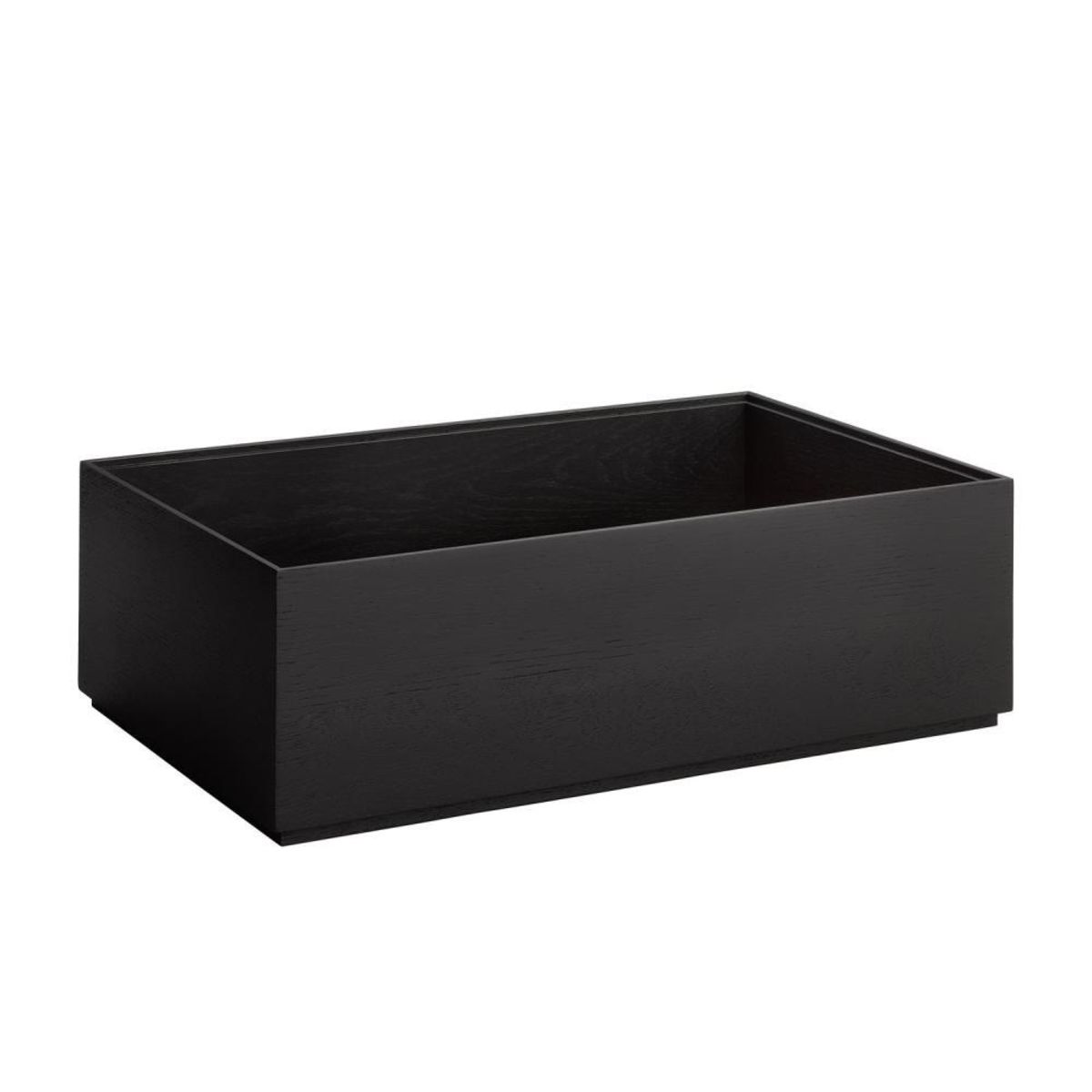 APS GN 1/1 Holzbox -VALO- 53 x 32,5 cm, H: 4,5 cm Eichenholz, schwarz (lackiert); GN 1/1, 53x32.5x16.5 cm (LxBxH); schwarz