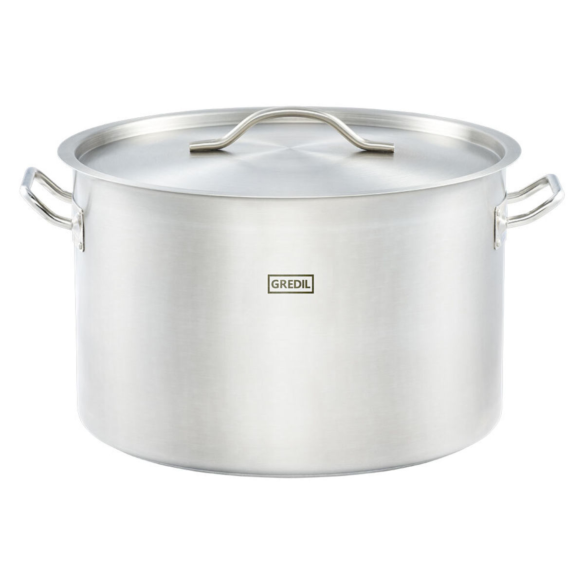 Gredil Suppentopf mittelhohe Form Serie ECO, inkl. Deckel 57.3 l, 45x36 cm (ØxH); silber