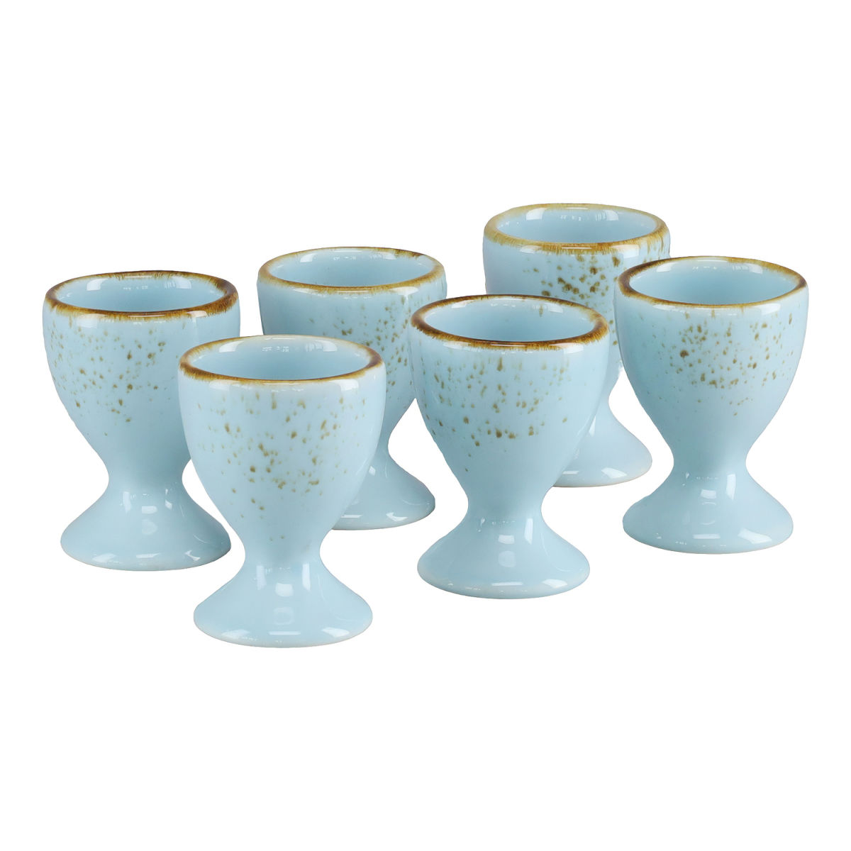 CreaTable Nature Collection - Eierbecher 6-tlg; 5.5x5.5x5.5x7 cm (LxBxØxH); hellblau; 6 Stück / Pack