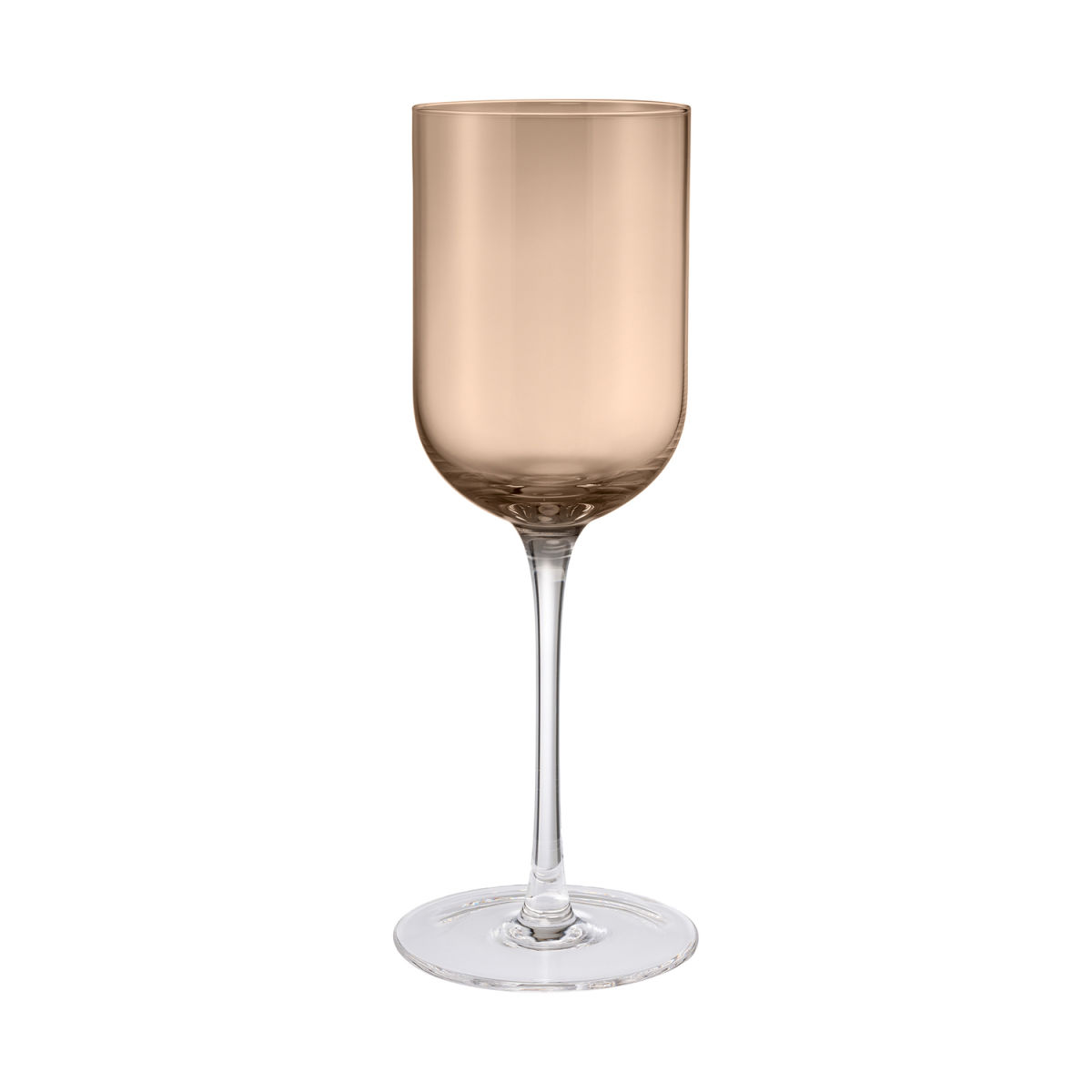 blomus Set 4 Weißweingläser -FUUMI- 310 ml, 7.5x7.5x20.7 cm (ØxØxH); braun/transparent