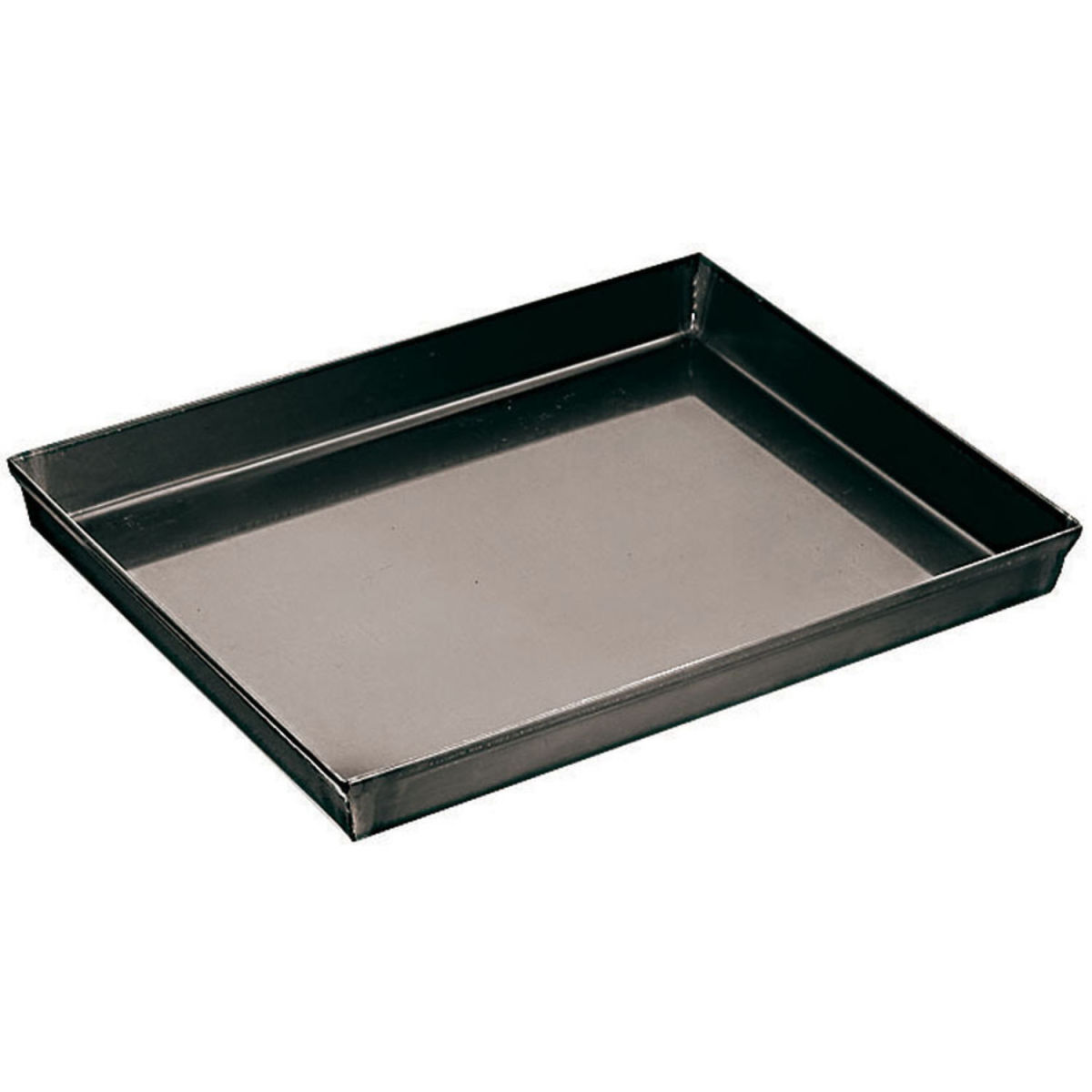 APS Pizzablech, Blaublech (nicht beschichtet), eckig 60x40x2.5 cm (LxBxH); schwarz; rechteckig