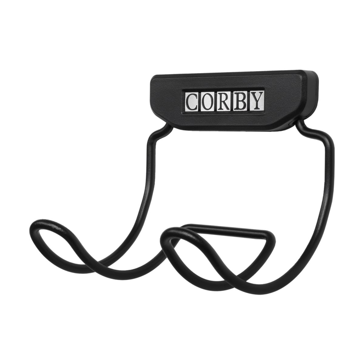 Supporto per asciugacapelli Clutch CORBY; 12x10.5x100 cm (LxHxP); nero