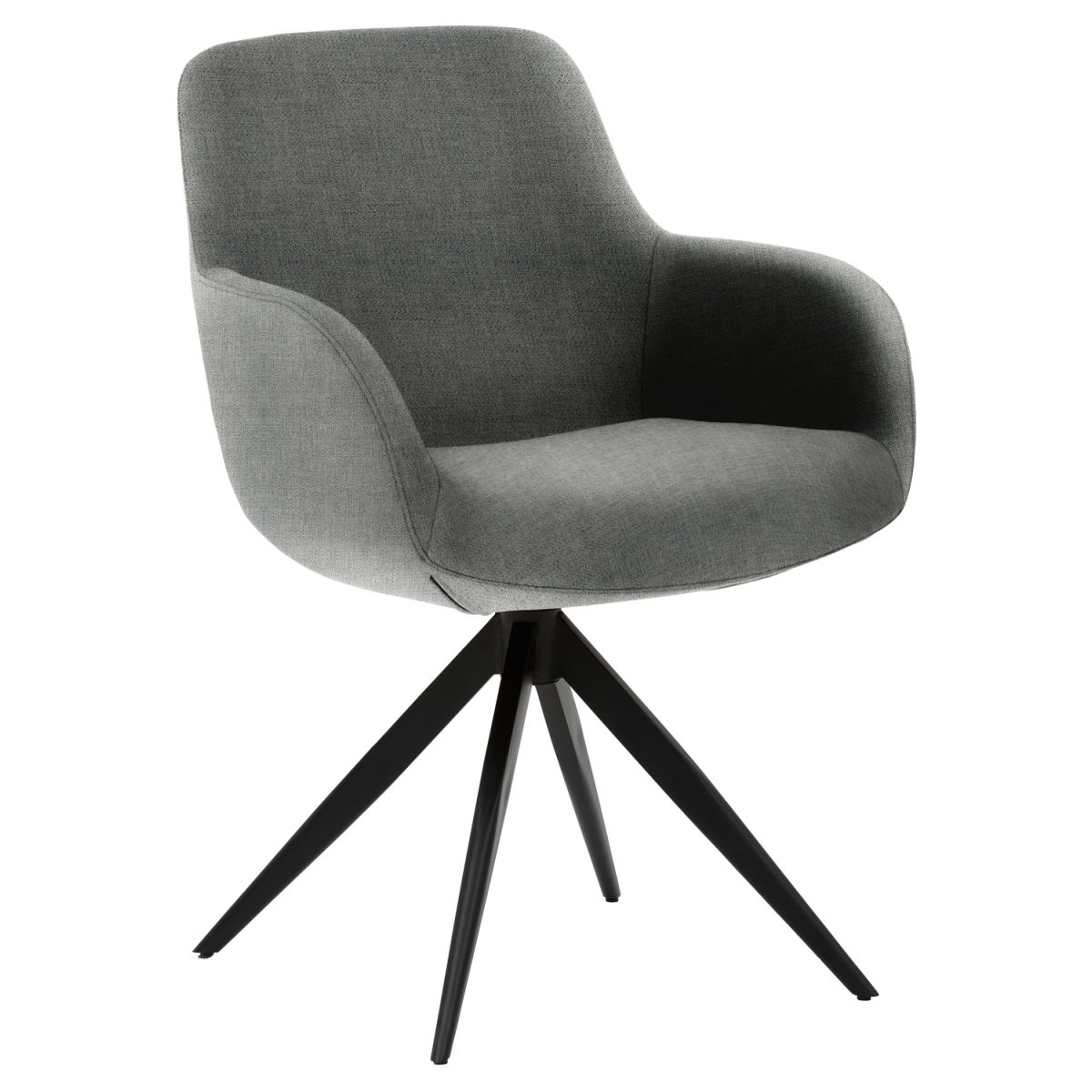 Mayer Sitzmöbel Gepolsterter Sessel mit 360 Drehfunktion 60x61x85 cm (BxTxH); Sitz salbei, Gestell schwarz