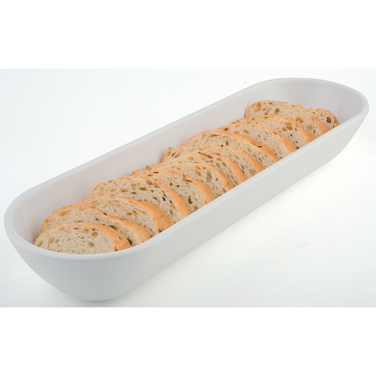 APS Schale PURE, Melamin, oval 2400 ml, 51x15.5x7.5 cm (LxBxH); weiß; oval