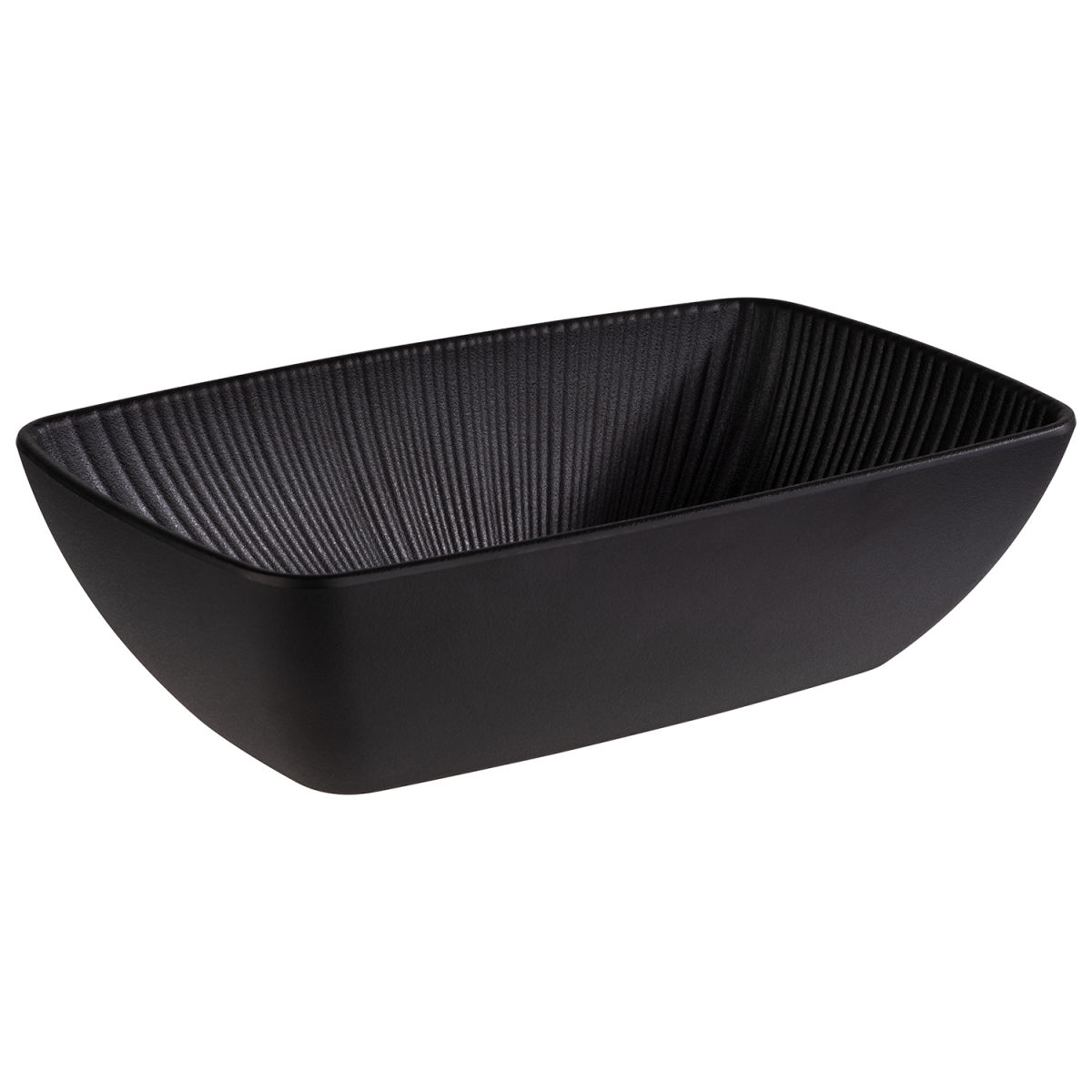 APS GN 2/4 Schale NERO, Melamin GN 1/4, 26.5x16.2x7.5 cm (LxBxH); schwarz