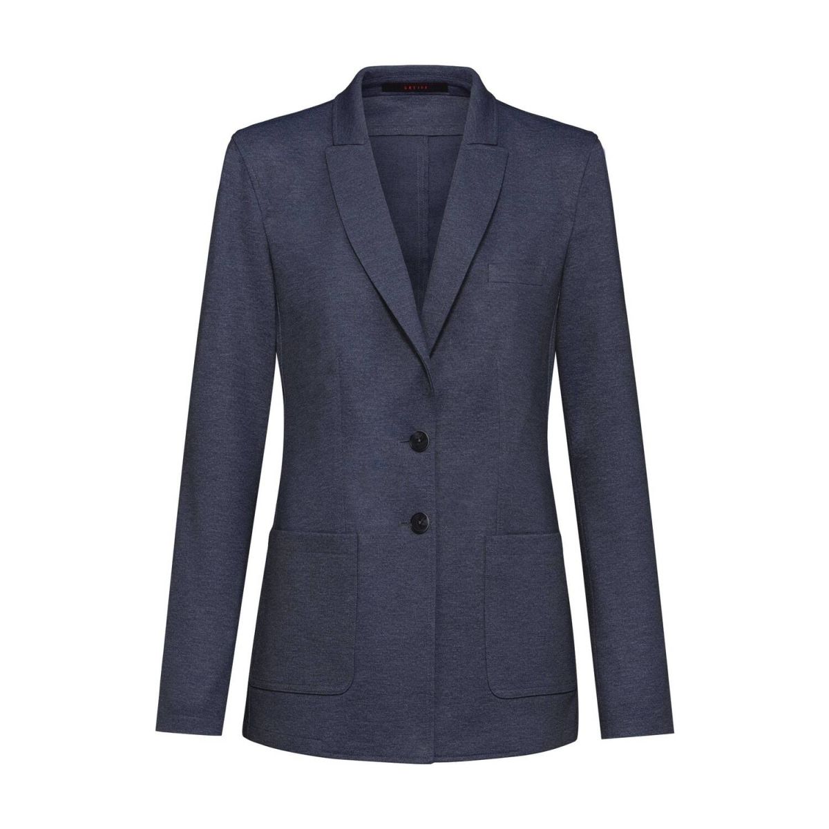 GREIFF Damen-Jerseylangblazer RF Casual Kleidergröße 44; blau meliert