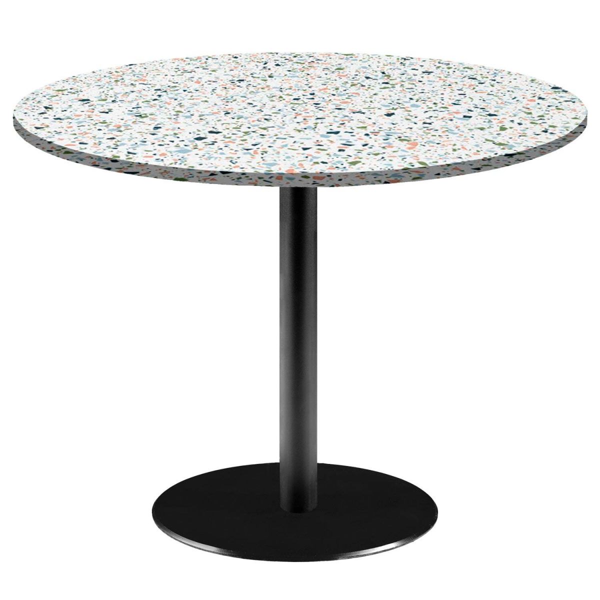 Tavolo Roma XL rotondo - laminato pietra RestooTab; 75x120 cm (HxØ); multicolore/terazzo; rotonda