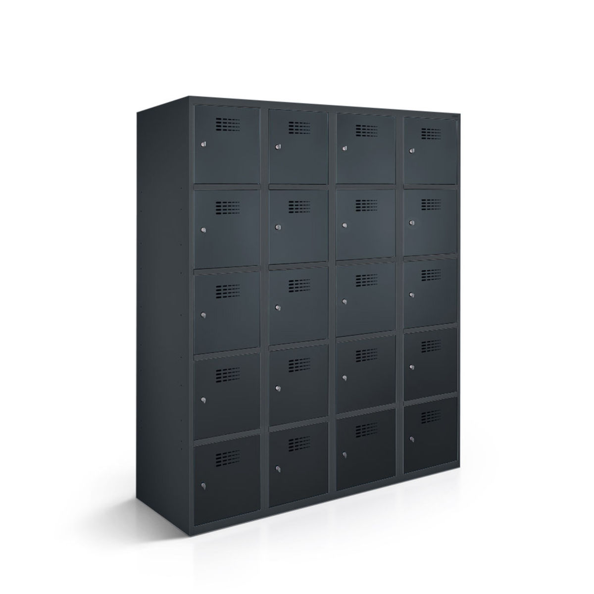 rotstahl Fächerschrank 20 Fächer mit anthrazitgrauem Korpus 120x50x180 cm (BxTxH); anthrazit