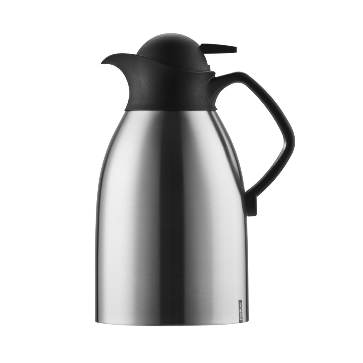 helios Edelstahl-Isolierkanne mit Drucktaste 1.5 l, 13.6x25 cm (ØxH); silber/schwarz