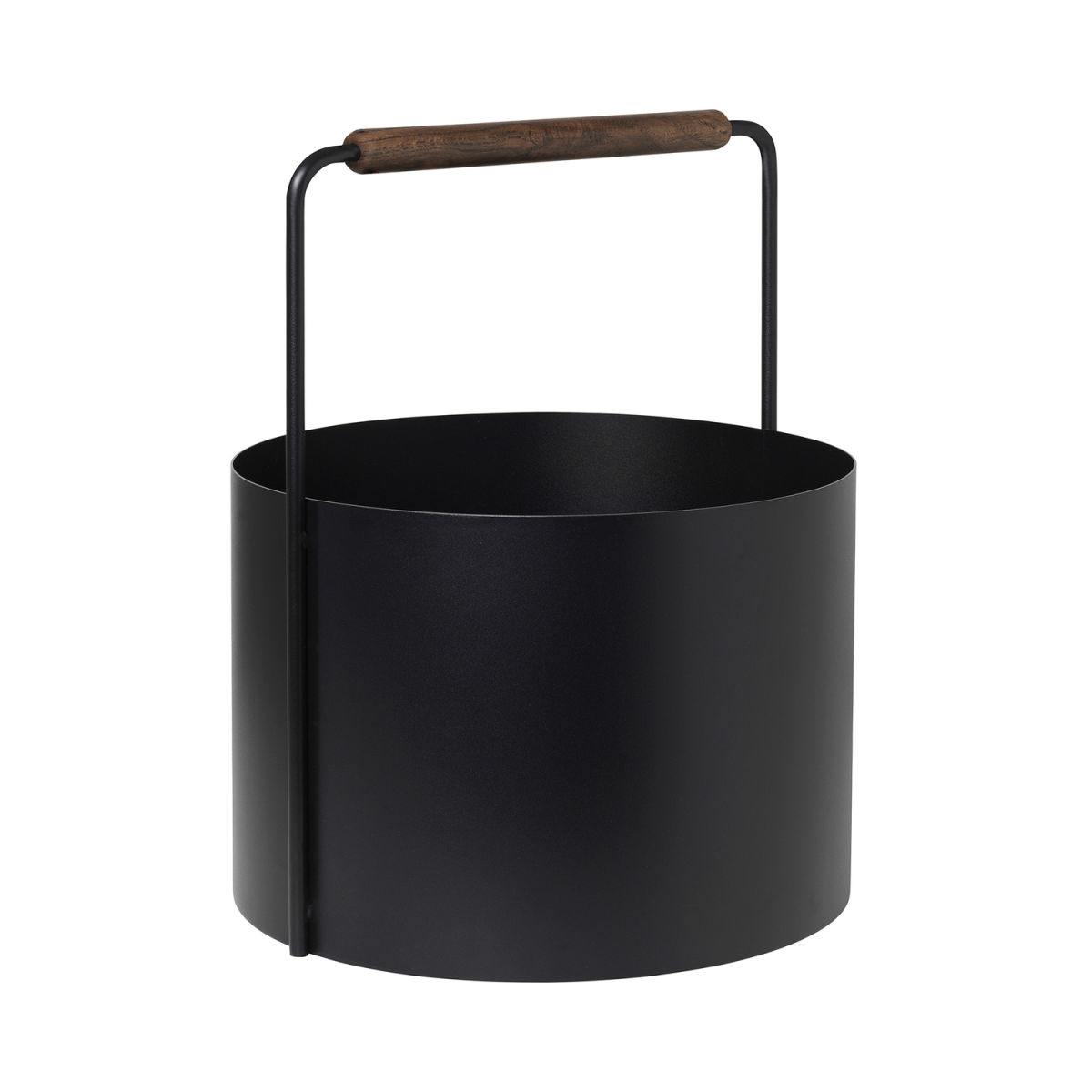 blomus Holzkorb -ASHI- 37x35x45 cm (LxBxH); schwarz/braun