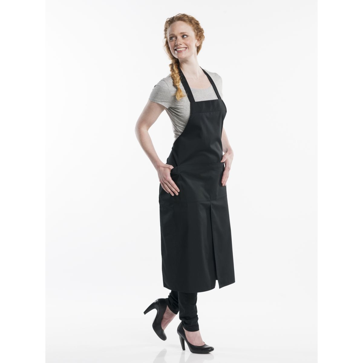 Chaud Devant Latzschürze 4–Pockets Black W75 – L100 100x75 cm (LxB); schwarz