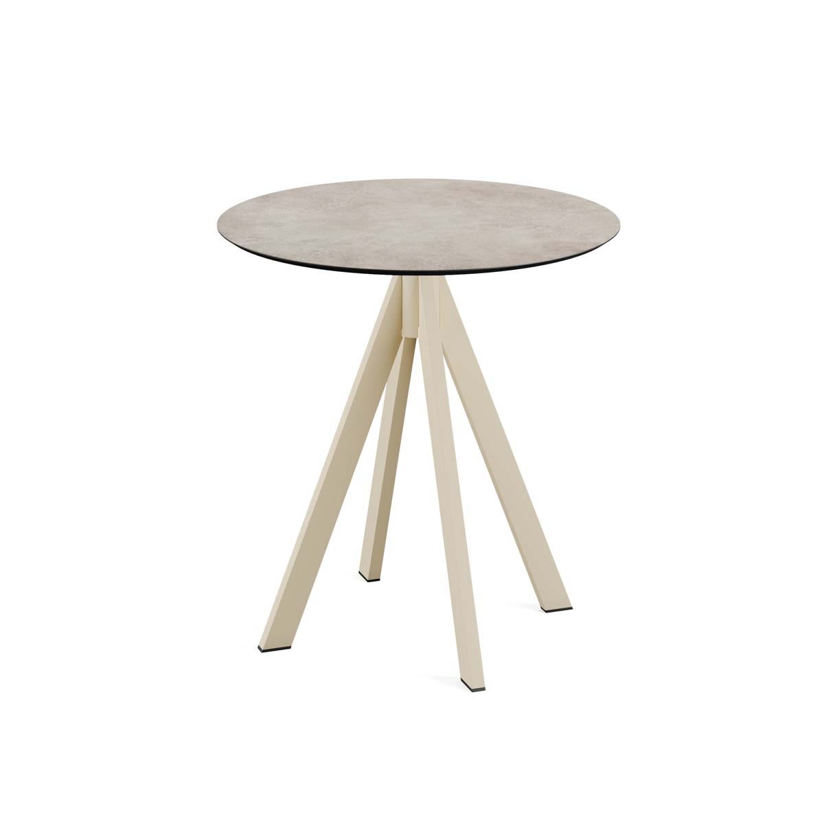 Feros Terrassentisch Infinity Sand Gestell + HPL rund 73.2x70 cm (HxØ); sand; rund