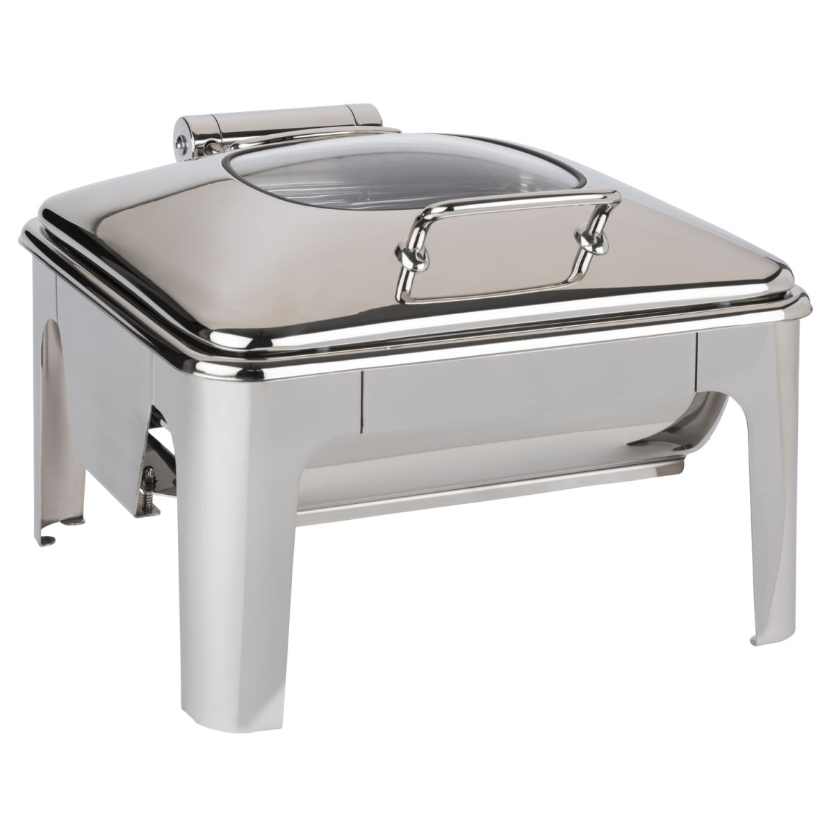 APS Chafing Dish EASY INDUCTION, Edelstahl, eckig GN 2/3, 5.5 l, 41x42x30 cm (BxTxH); silber; rechteckig