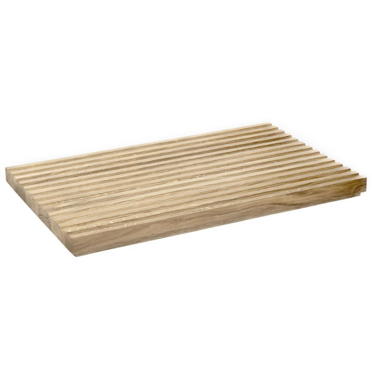 APS GN 1/1 Brotschneidebrett 53 x 32,5 cm, H: 3,5 cm Eichenholz (geölt) mit Antirutschfüßchen -VALO-; 53x32.5x3.5 cm (LxBxH); braun