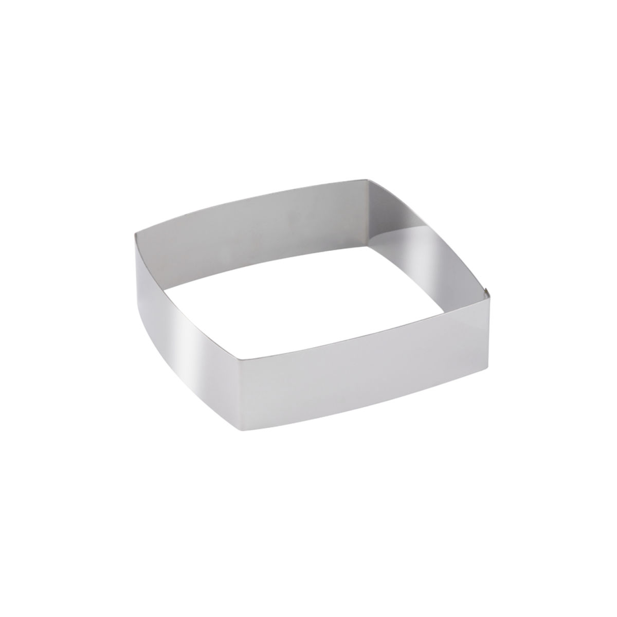 Schneider Dessert-/ Tortenring Viereck gewölbt 16x5 cm (LxH); edelstahl