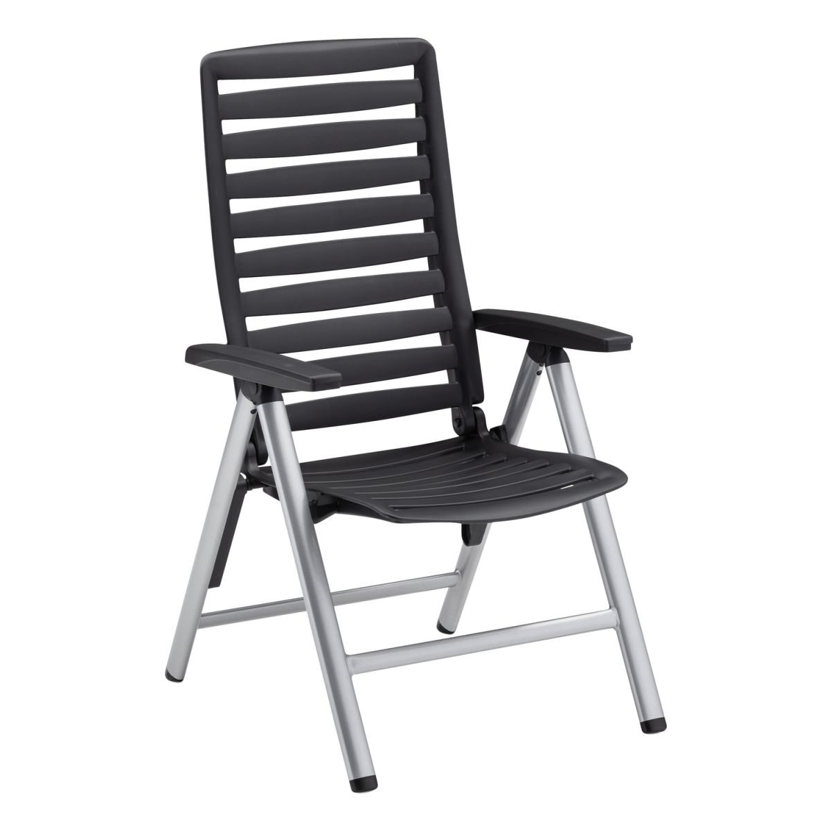 KETTLER Multipositionssessel WAVE; 61x71x108 cm (BxTxH); Sitz anthrazit, Gestell silber