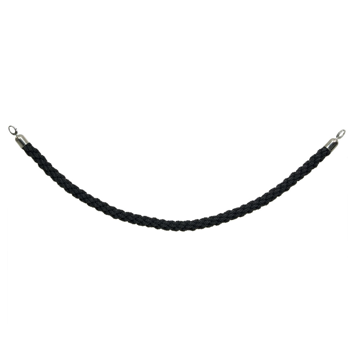 Cordone intrecciato per asta per transenne Classic Securit; 4x0.84x150x0.84 cm (LxLxHxP); nero