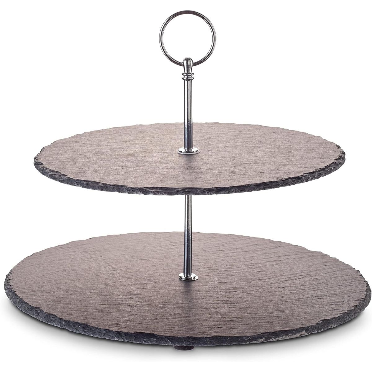 ECHTWERK Etagere runder Griff 30x40x40 cm (BxHxT); silber; rund