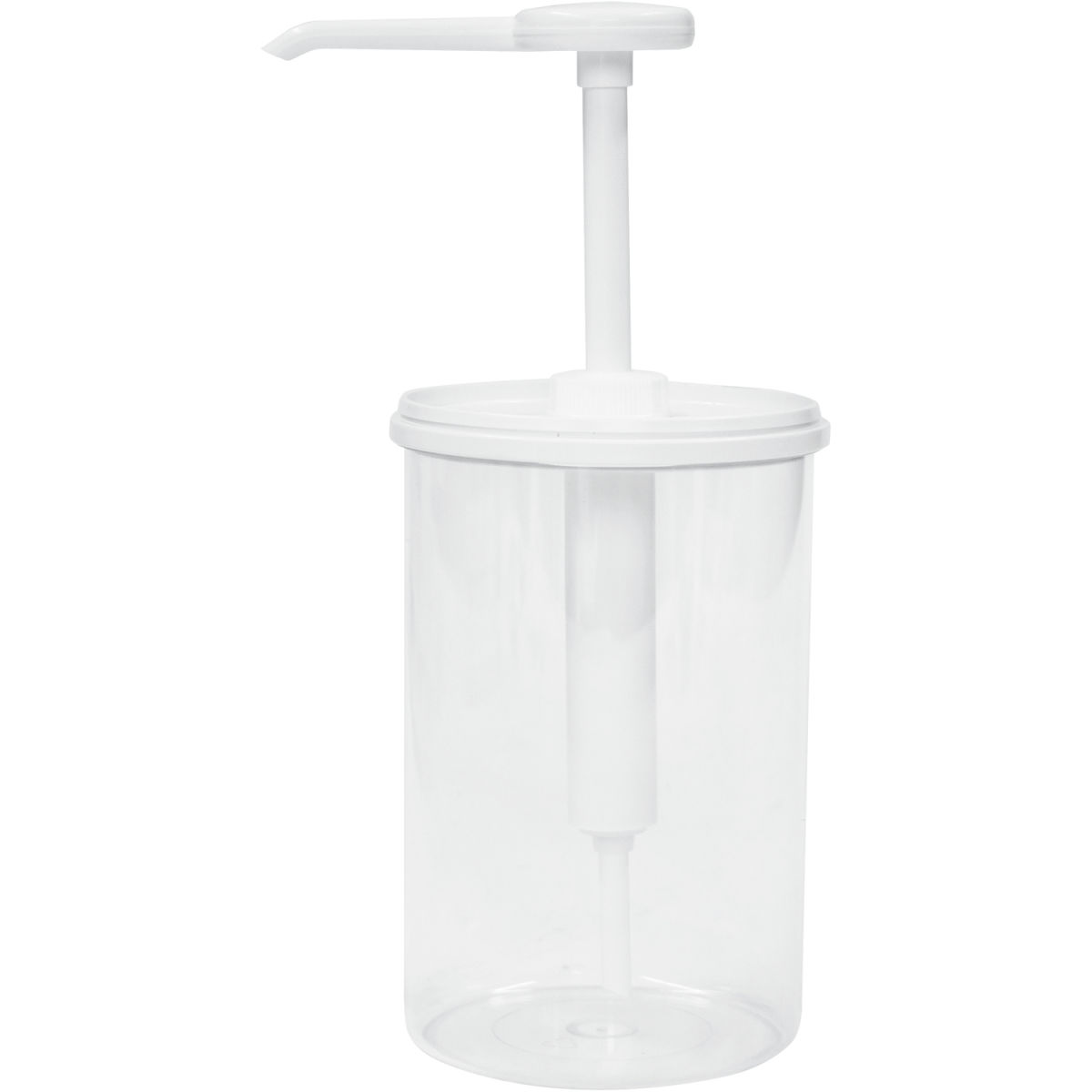 Schneider Dosierspender rund 1.4 l, 12x12x17x17.5 cm (LxBxØxH); weiß/transparent