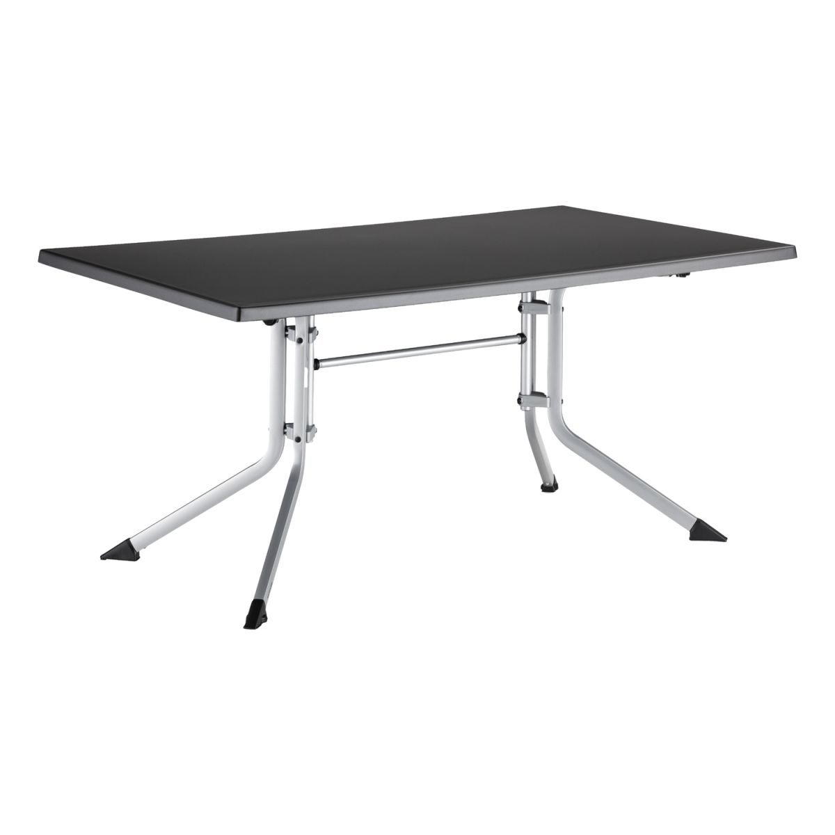 KETTLER Klapptisch BOULEVARD; 160x95x74 cm (LxBxH); Platte anthrazit, Gestell silber; rechteckig