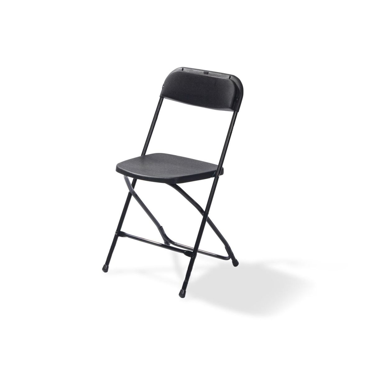Feros Budget Klappstuhl, klappbar und stapelbar, Stahlgestell, 43x49x80cm (BxTxH), 50130 43x49x80 cm (BxTxH); schwarz; 7 Stück / Pack