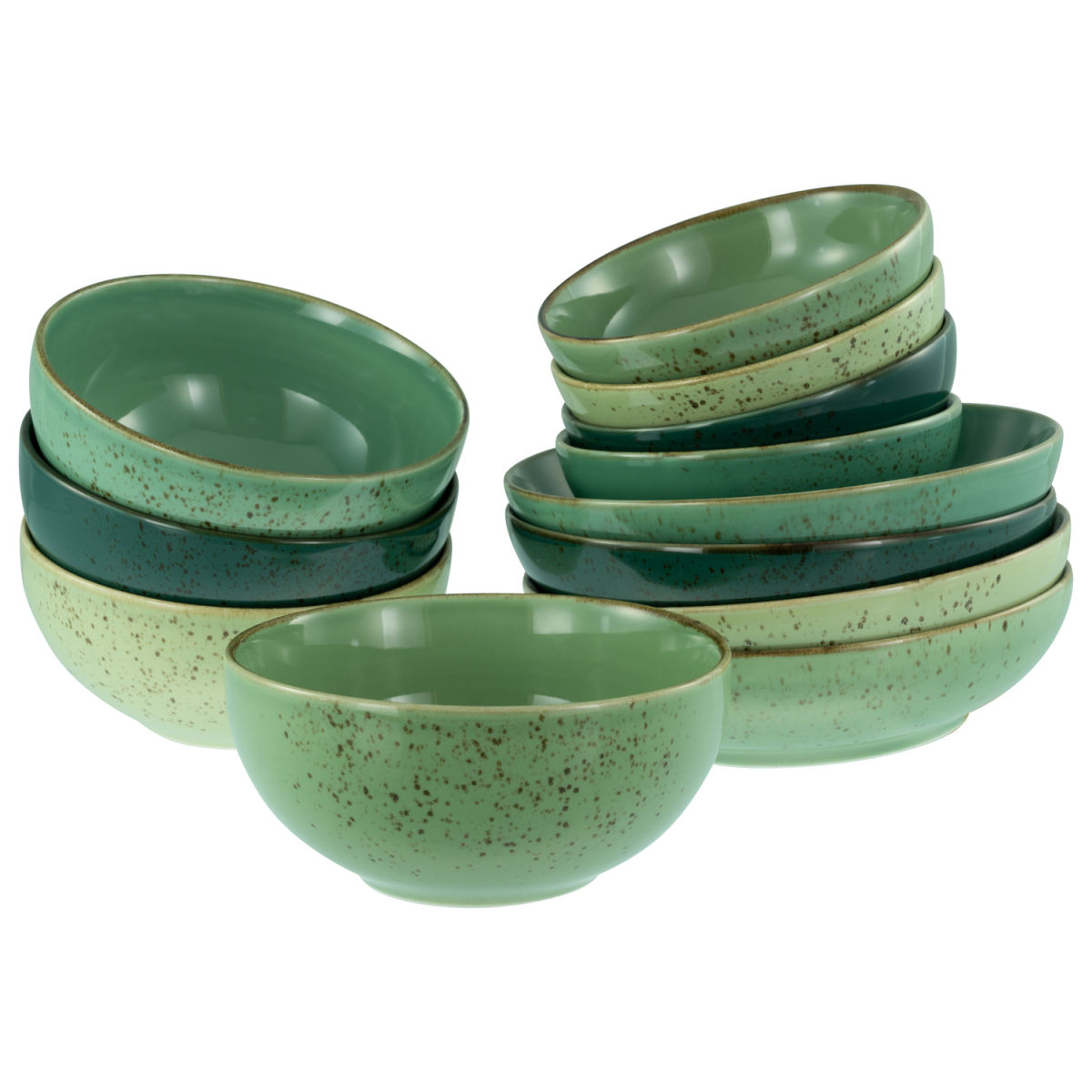 CreaTable Nature Collection - Bowl Set 12-tlg grün