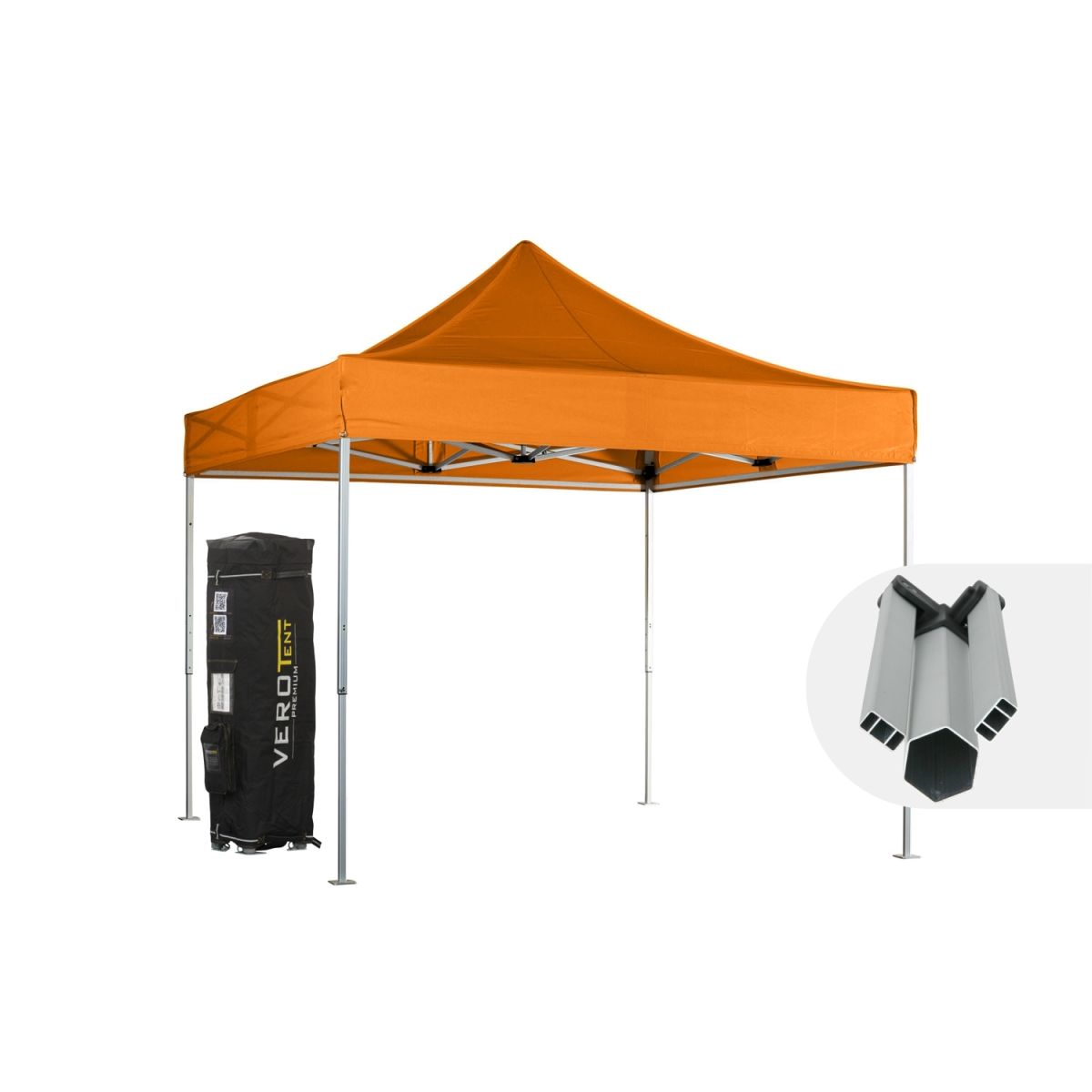 VeroTENT VeroTENT Faltpavillon 3x3m Starter mit Dach 300x300x330 cm (LxBxH); orange
