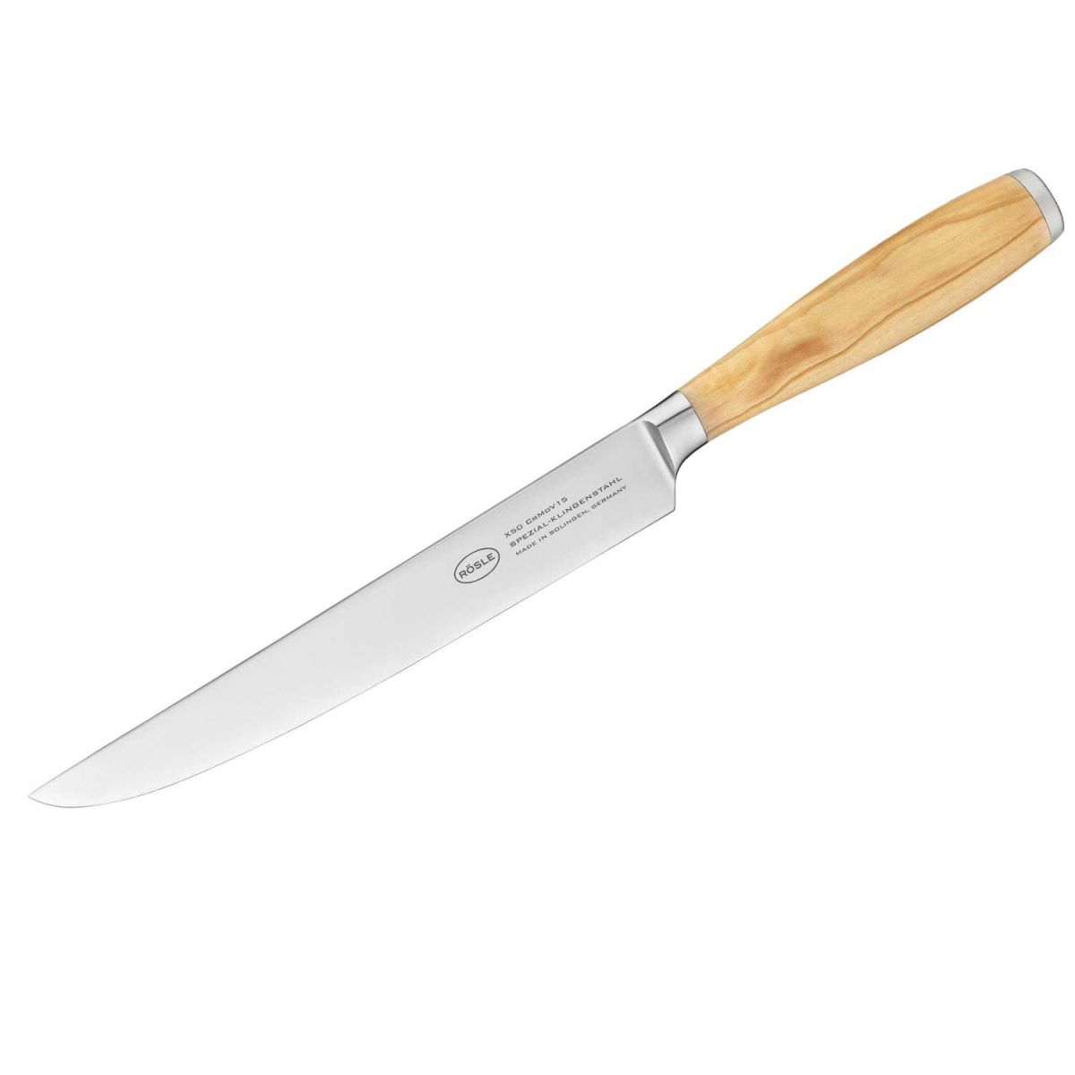 RÖSLE Fleischmesser 19 cm Klingenlänge 20 cm, 34.5 cm (L); silber/braun