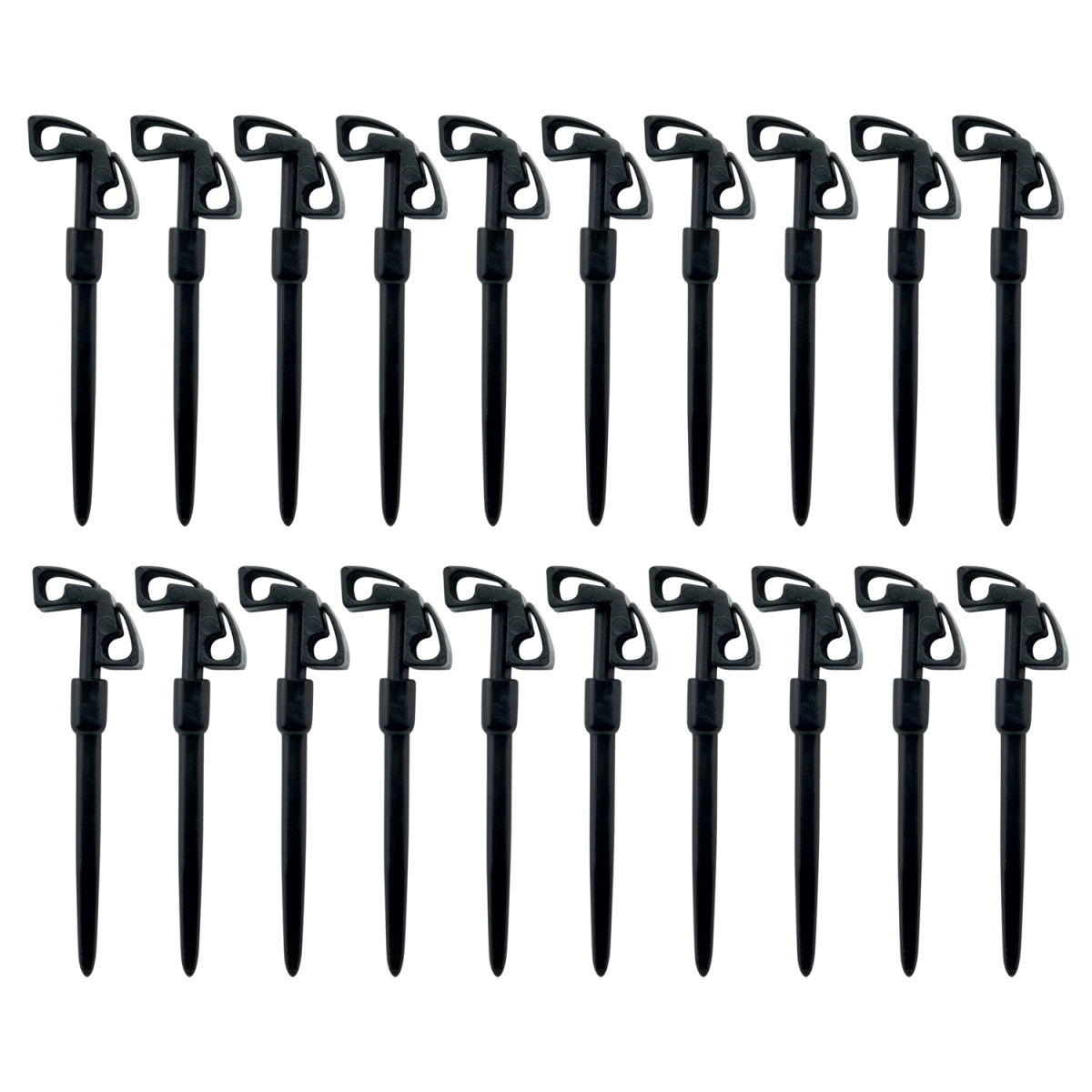 Set di 20 Porta Etichette in Acrilico - Con Punta - Supporto verticale da superficie verticale (Etichette non incluse) Securit; 1.5x5.5 cm (LxH); nero