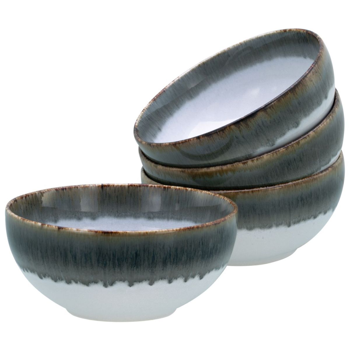 CreaTable Cascade - Buddha Bowl 4-tlg 900 ml, 17.5x8.5 cm (ØxH); steingrau; rund; 4 Stück / Pack