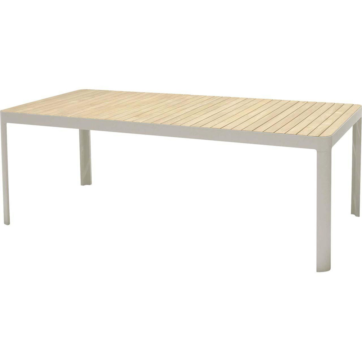 ScanCom Gartentisch 'Portals' 209 x 95 cm, ecru; 209x75 cm (BxH); ecru/braun; Gestell beige