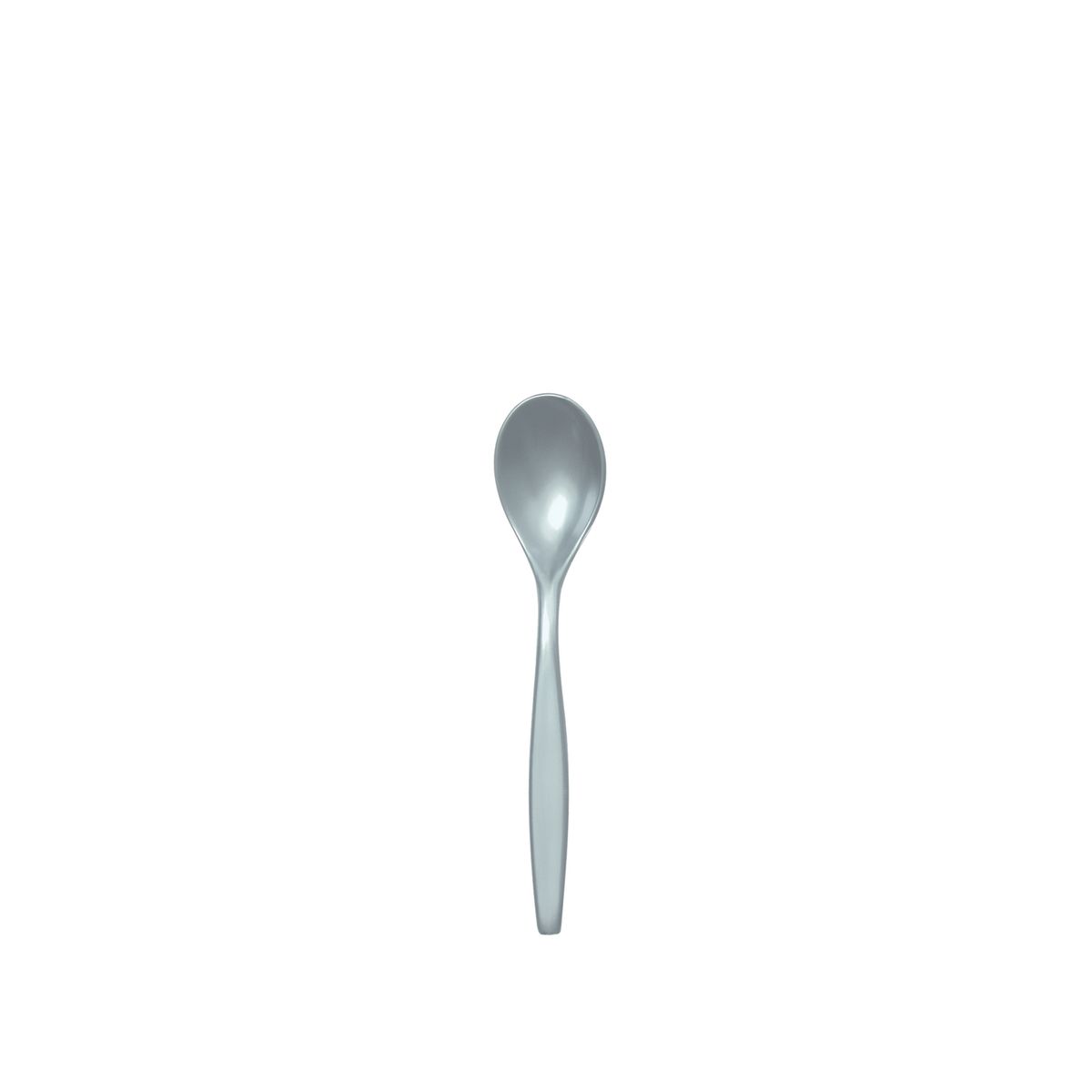 WACA Zuckerlöffel / Kaffeelöffel SAN Kunststoff 13.5 cm (L); silber; 25 Stück / Pack