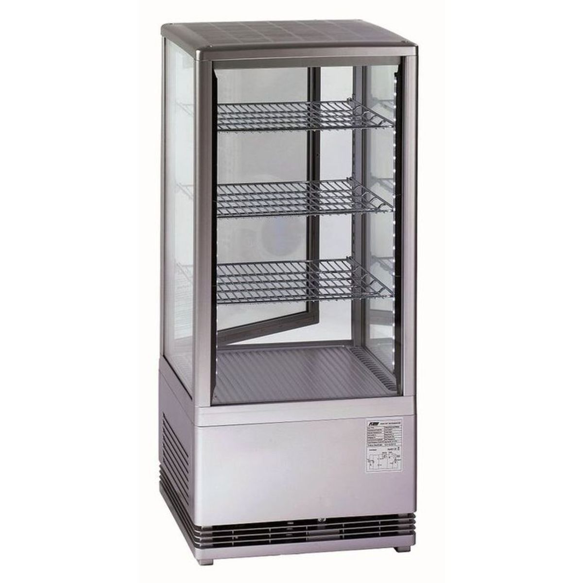 KBS Tischkühlvitrine RT-78 G LED 78000 ml, 42.5x96x38 cm (BxHxT); silber
