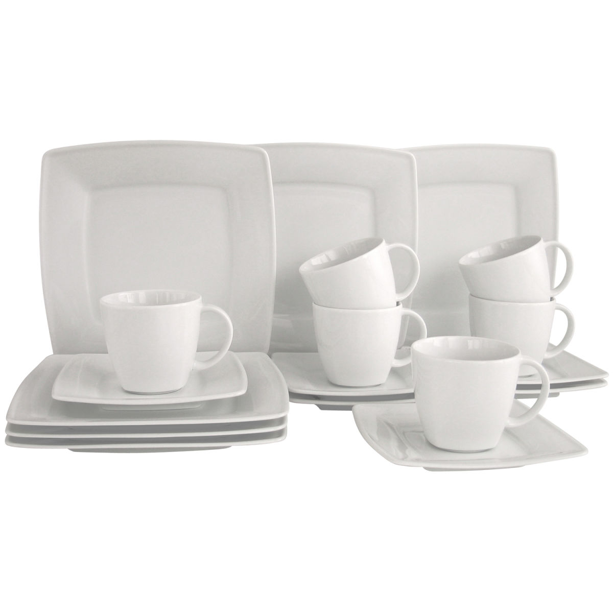 CreaTable Victoria WEISS - Kaffeeservice 18-tlg; weiß; 18 Stück / Set