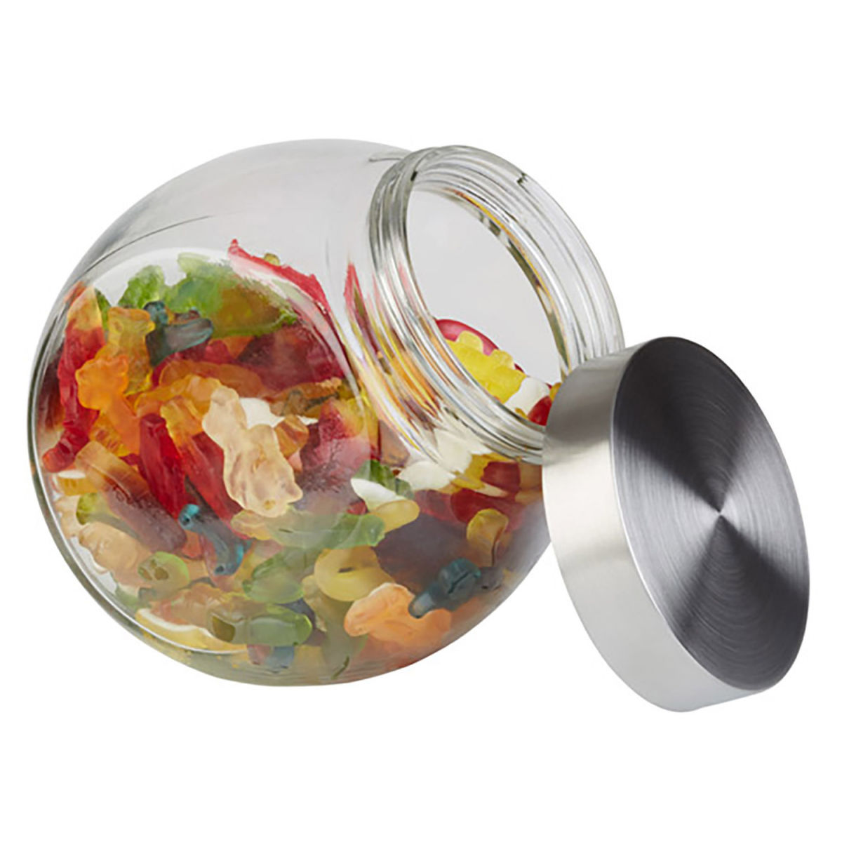 APS Vorratsglas mit Schraubdeckel; 1000 ml, 12.5x19x18 cm (LxBxH); silber/transparent; rechteckig