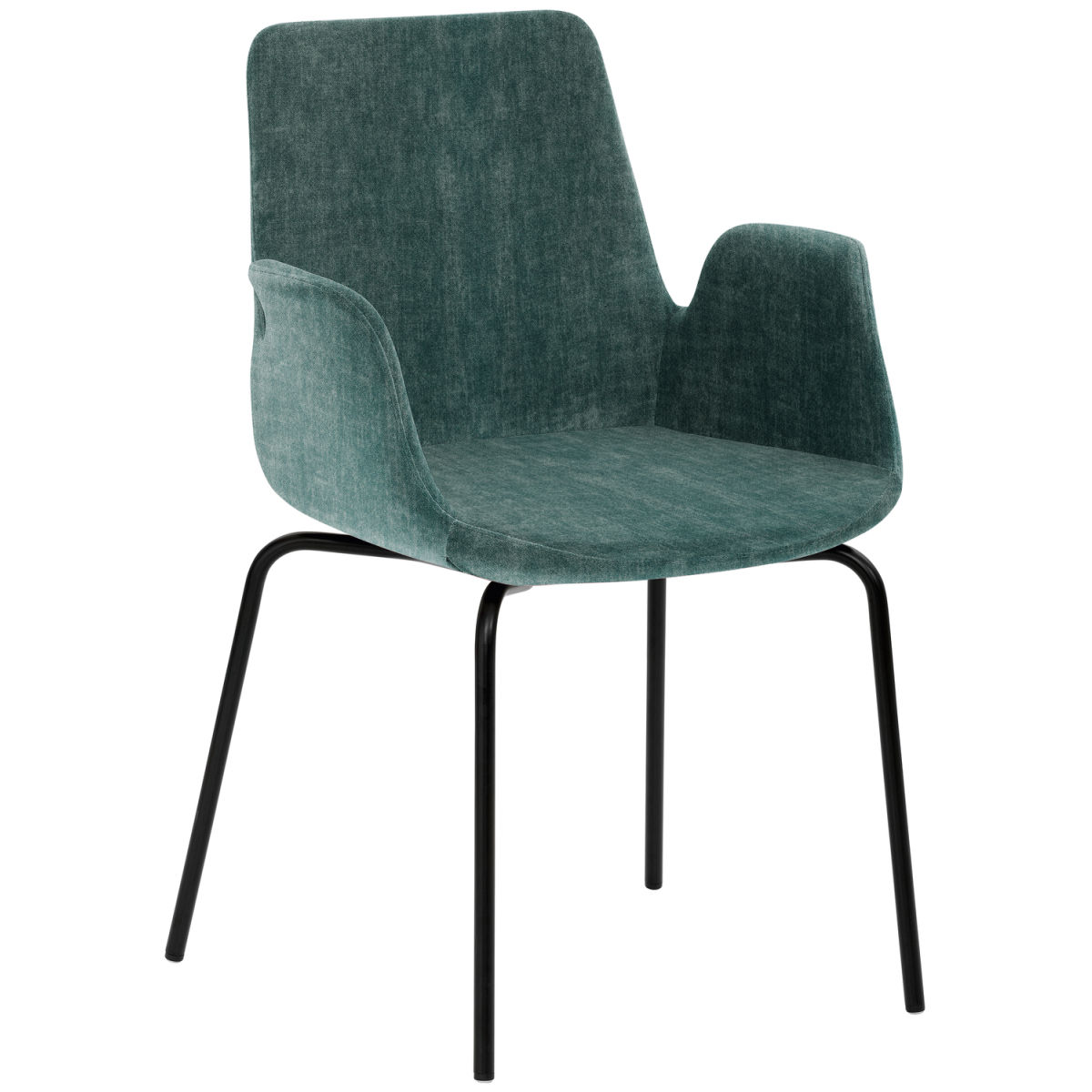 Mayer Sitzmöbel Sessel 2009 Polyester-Stoff, mit Armlehnen 58x59x87 cm (BxTxH); Sitz petrol, Gestell schwarz