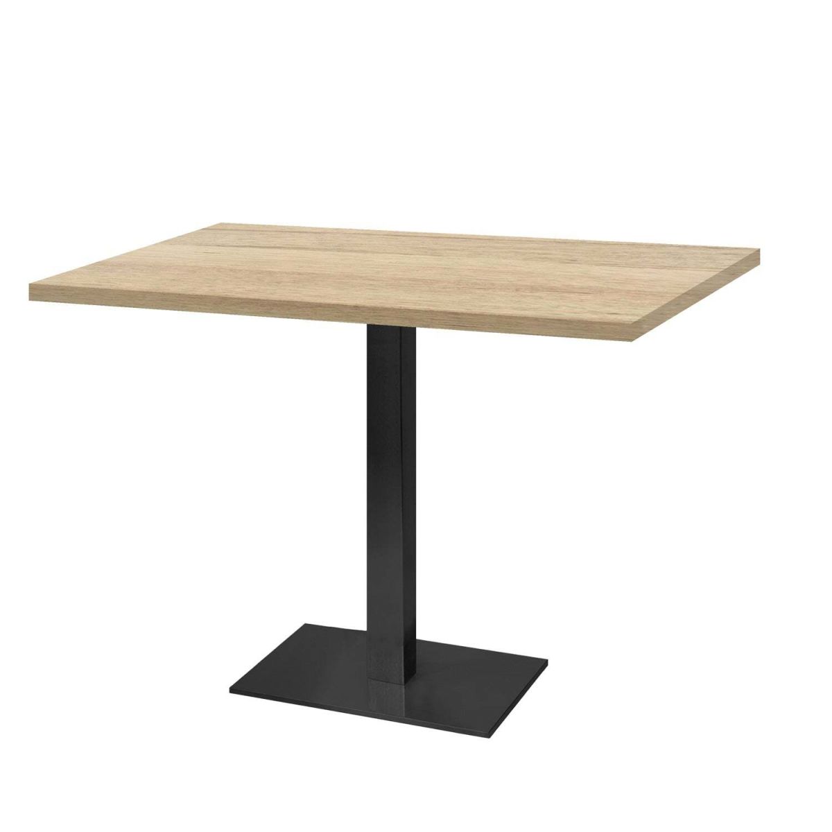 Tavolo Milano rettangolare - laminato legno & tinta unita RestooTab; 120x70x75 cm (LxLxH); quercia; rettangolare